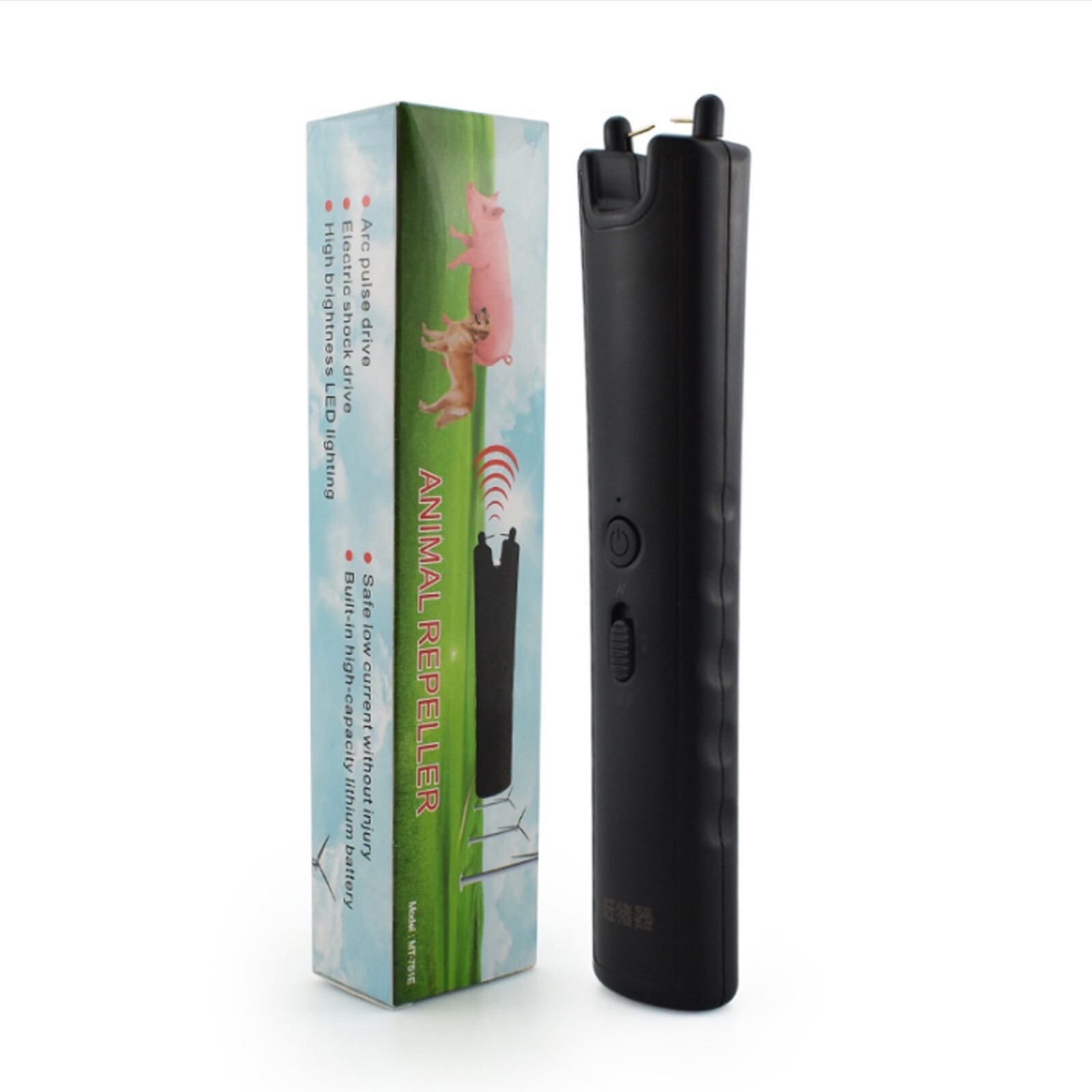 USB Portable Cattle Prod Stick Electric Livestock Prodder For Cow Pig Goats