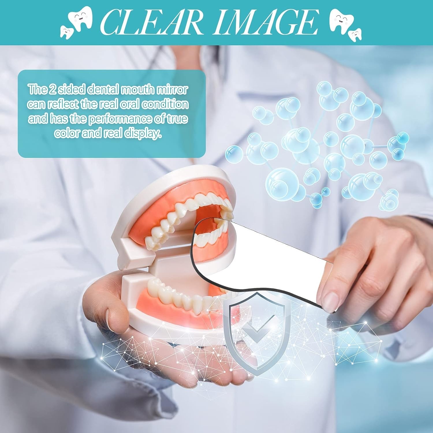 5 espejos dentales intraorales de vidrio para fotografia dental clinica