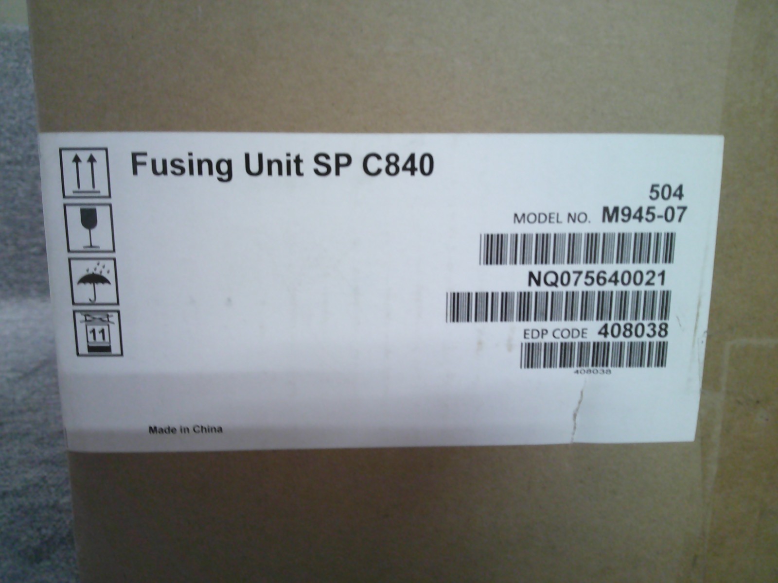 408038 M945-07 New Genuine Ricoh Fusing Unit for SP C840