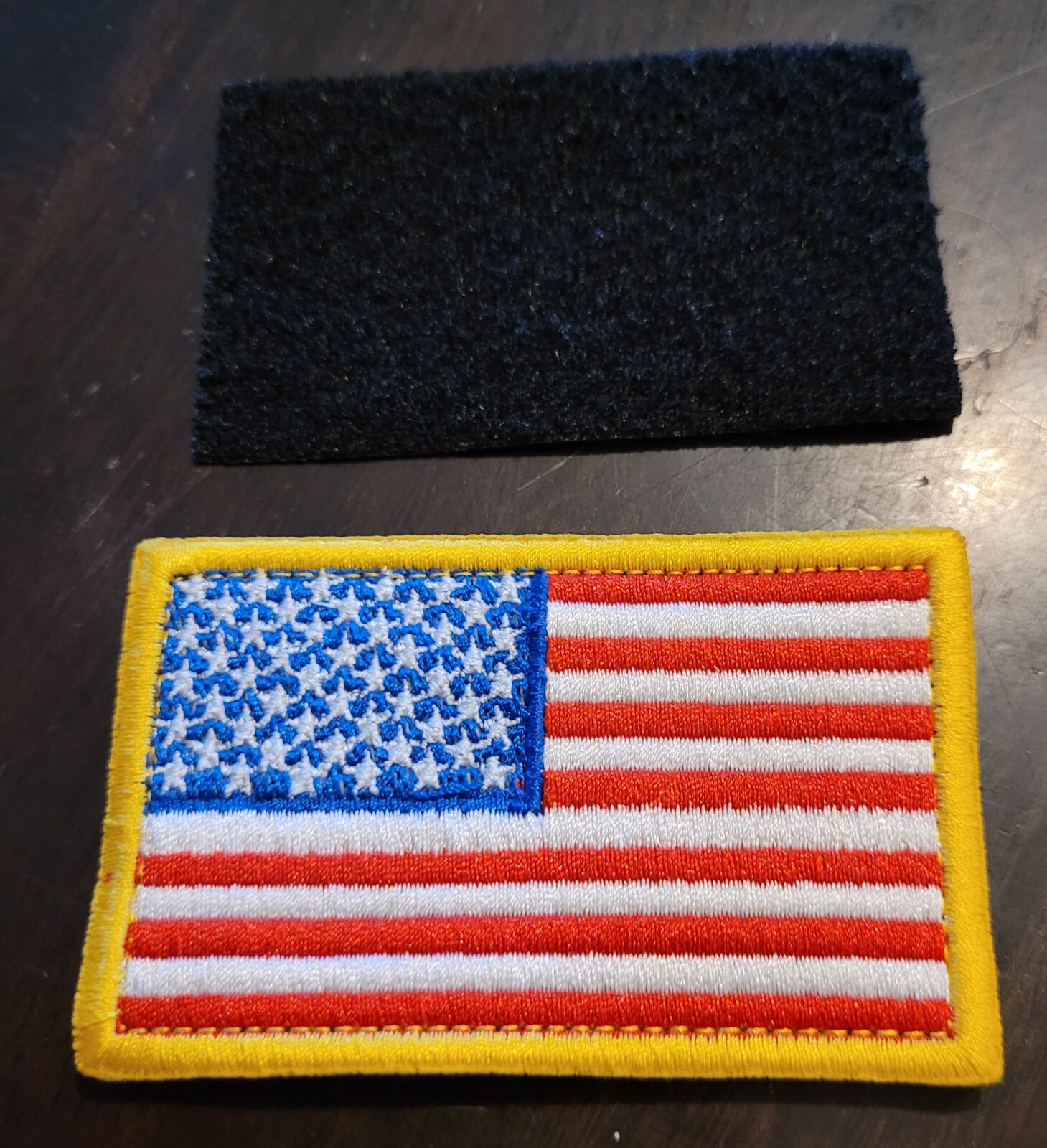 American Flag Patch With Hook And Loop Back Brand New - Loose