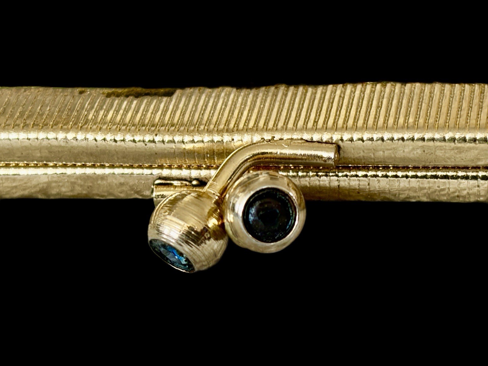 VTG Italian Leather Brocade Purse W/Purple Cab Kiss Lock Clasp~Wedding Glam~1950