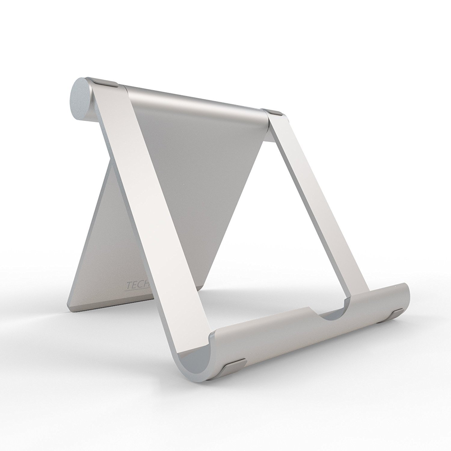 TechMatte Multi-Angle Aluminum Desktop Tablet / Phone Stand Holder (Silver)