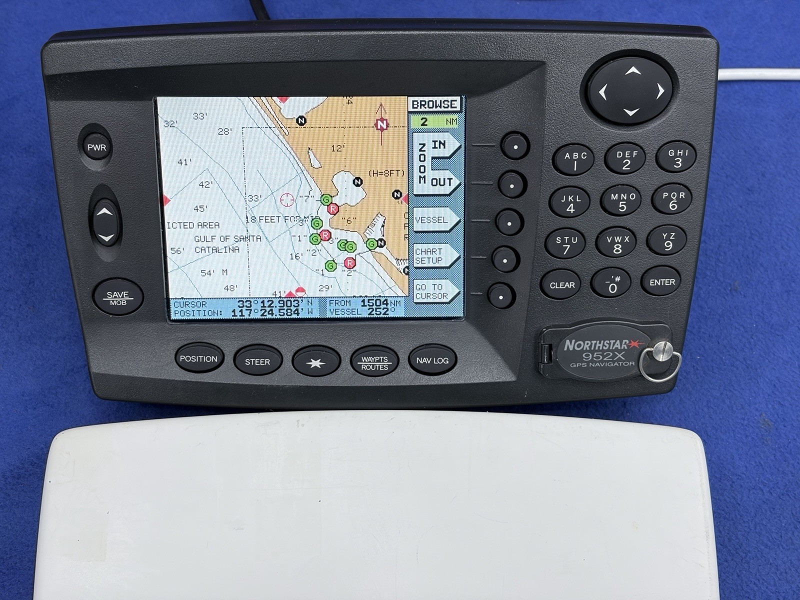 Northstar 952x GPS WAAS Chartplotter Display W/ Cover - Fully Tested & Working