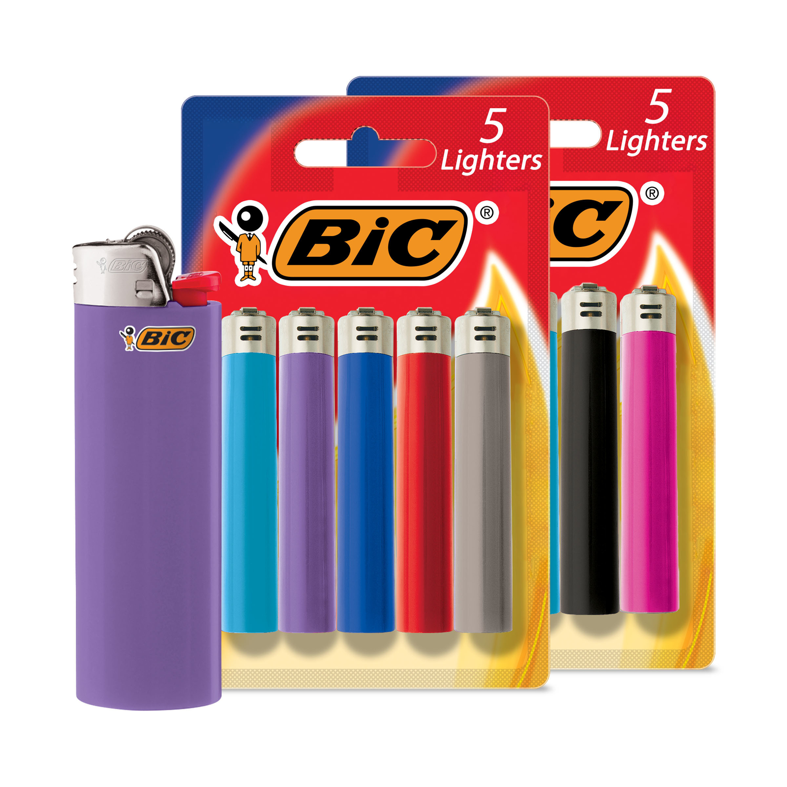 BIC Pocket Lighters, Fashion Assorted Colors, 10-Pack of Lighters (Colors May