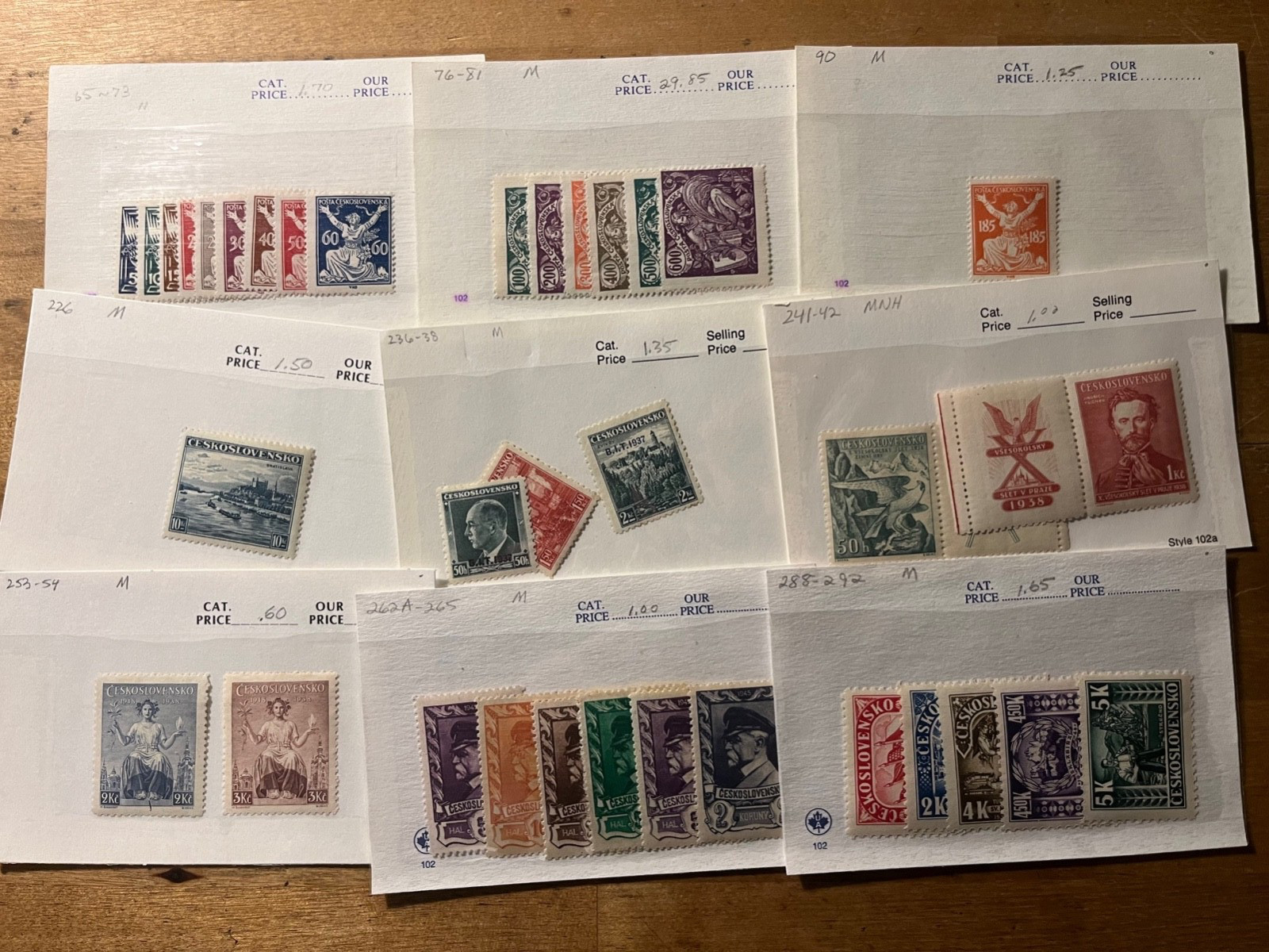Czechoslovakia MH Lot from Dealer Stock