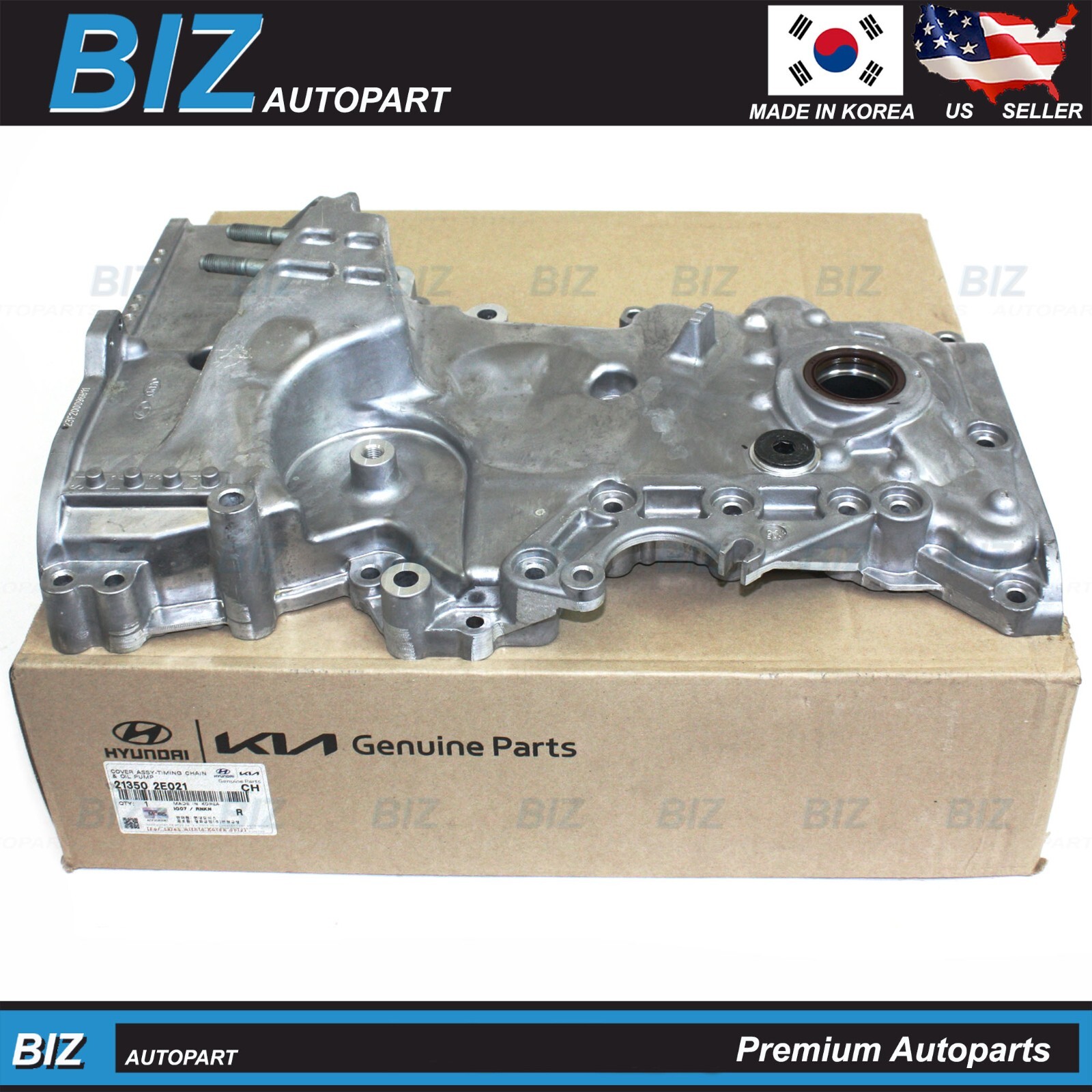 Genuine Timing Cover w/ Oil Pump for 11-15 Elantra Soul 1.8L 2.0L 21350-2E021