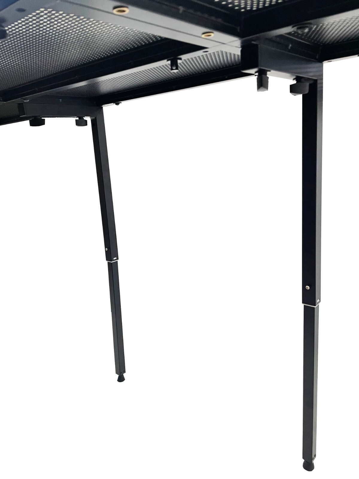 Mega 73" Wide DJ Event Facade White/Black Scrim Booth Two Top Corner Table Tops