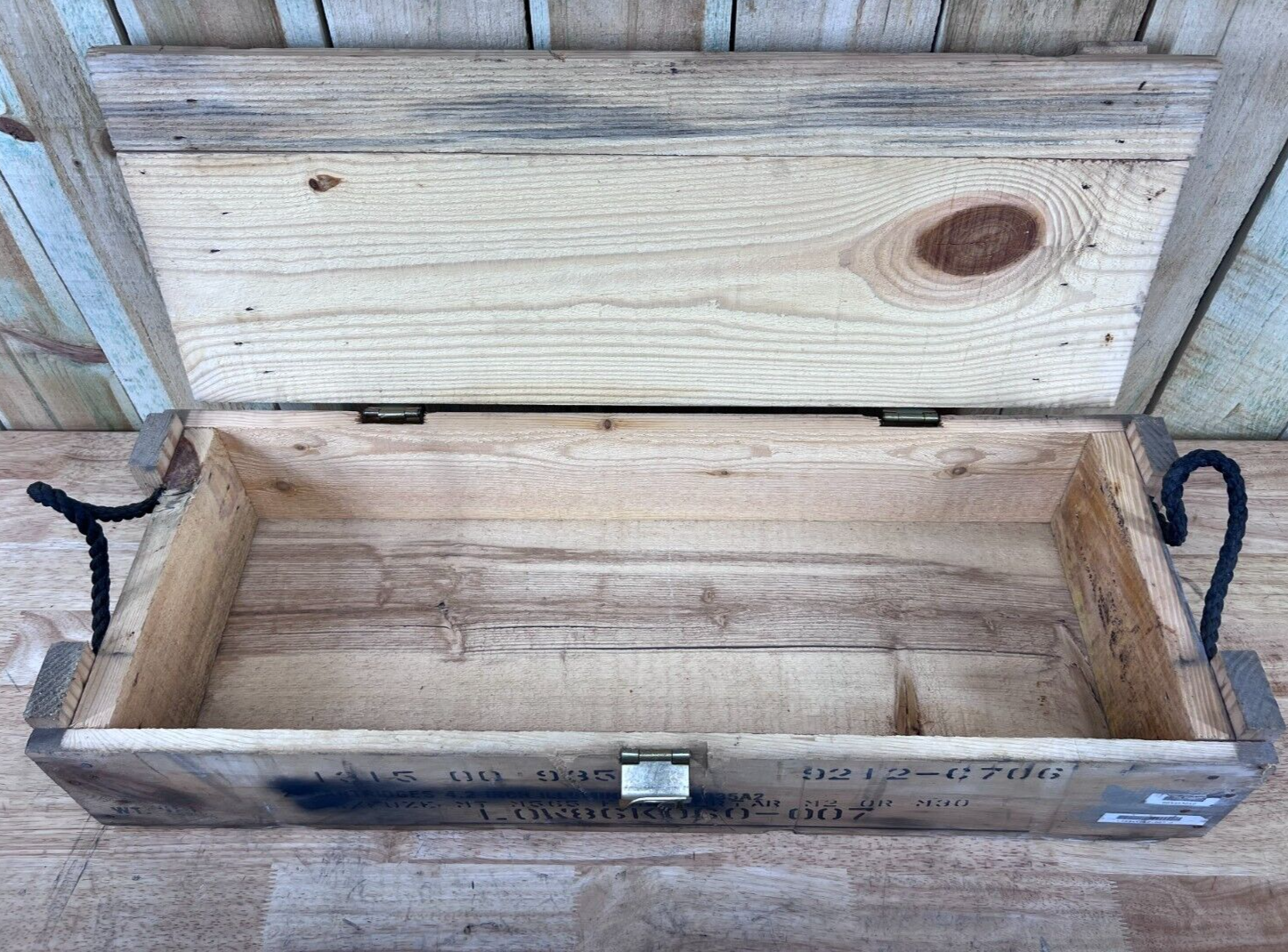 Wooden Surplus Ammo Crate M2 M30 Mortar Explosives Box U.S. Military Munitions