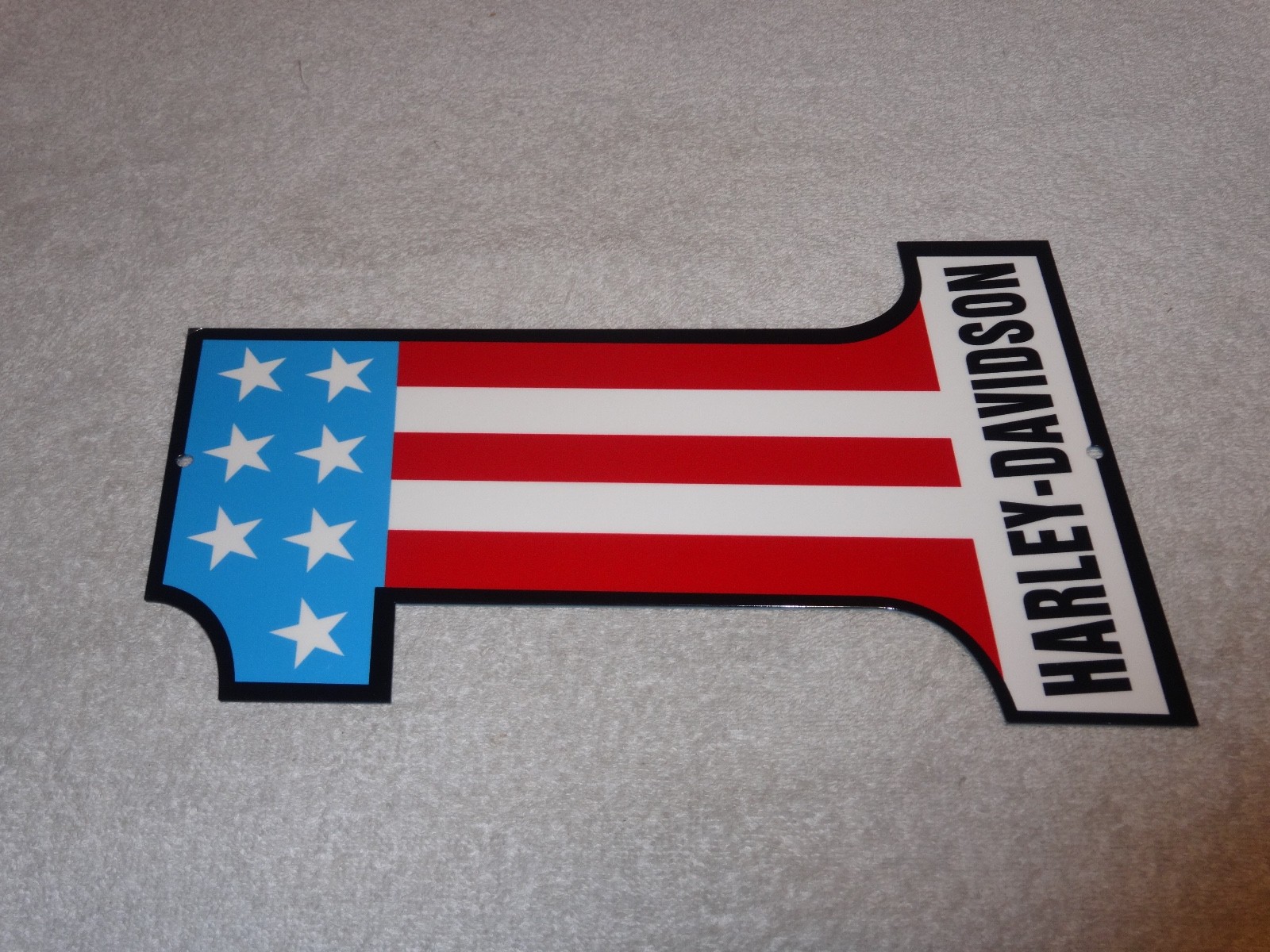 VINTAGE HARLEY DAVIDSON #1 MOTORCYCLES 12" METAL GASOLINE & OIL MOTORCYCLE SIGN!