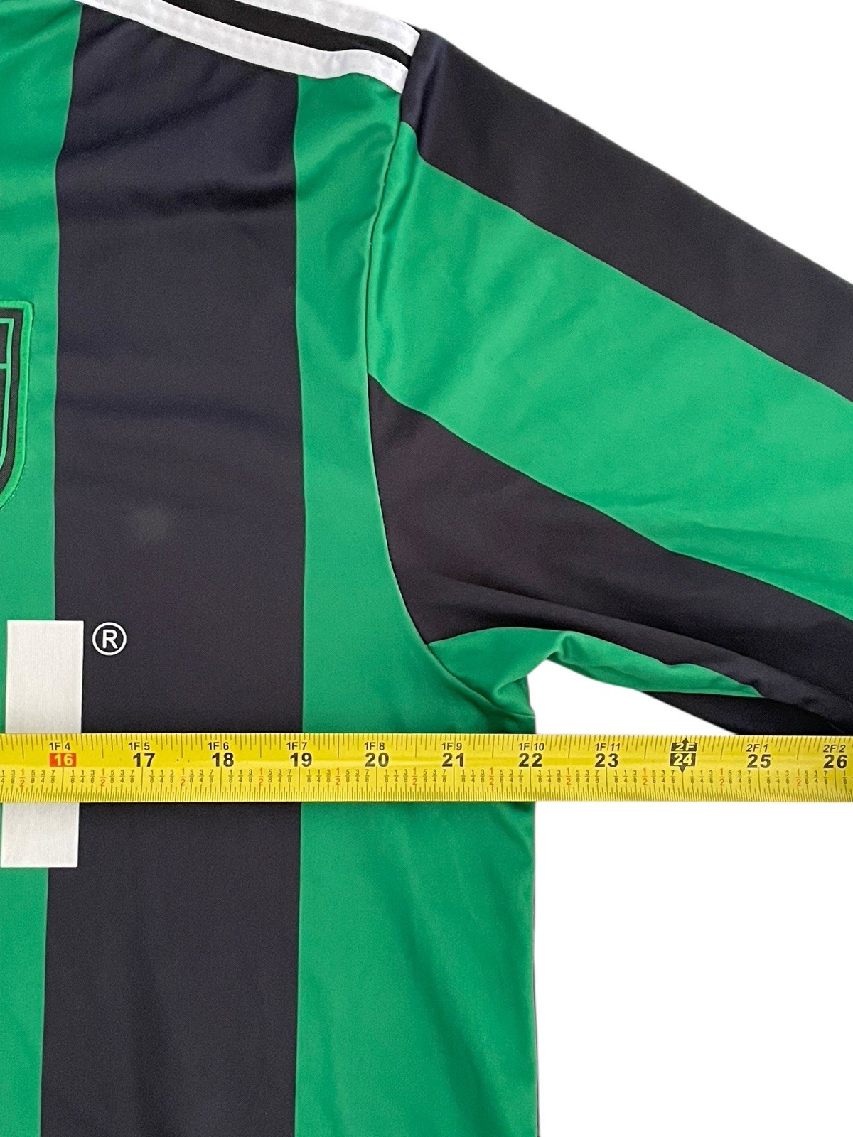 Austin FC Soccer Jersey Mens 2XL Adidas MLS 2021 Home Kit #19 Black Green