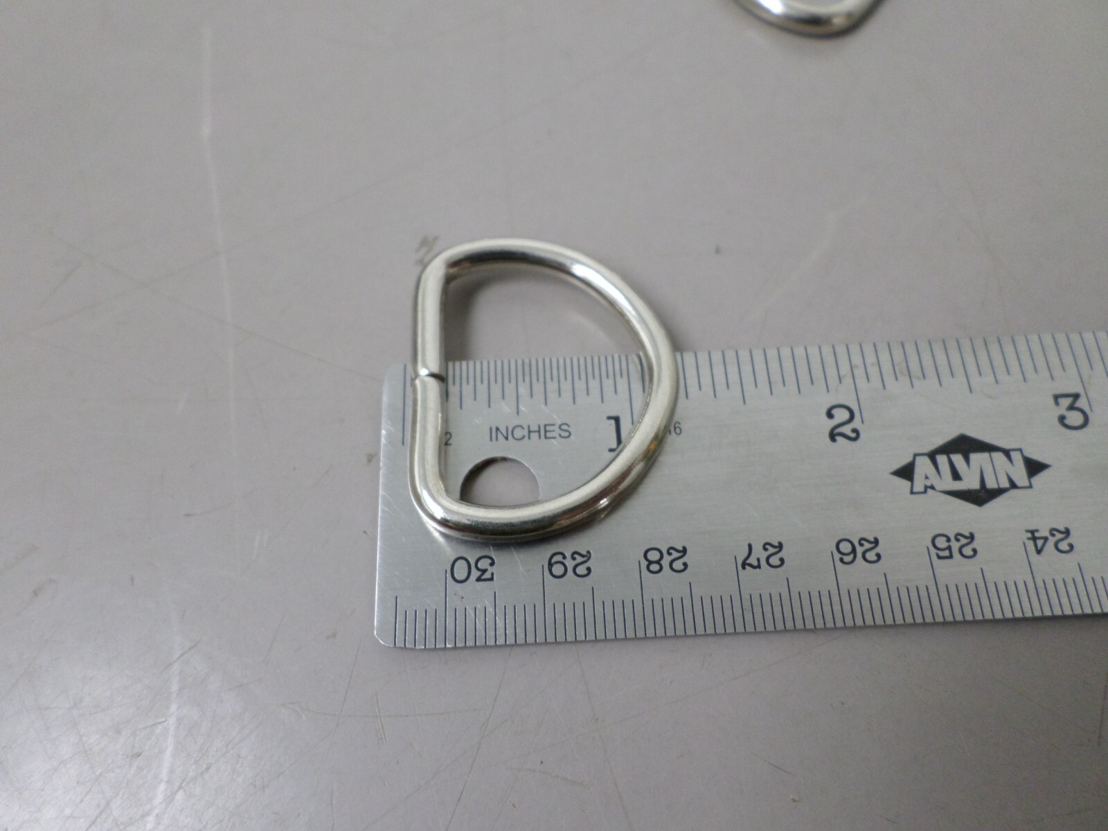 Lot of 10 - Chrome Plated Non-Welded D-Rings 1-1/2"