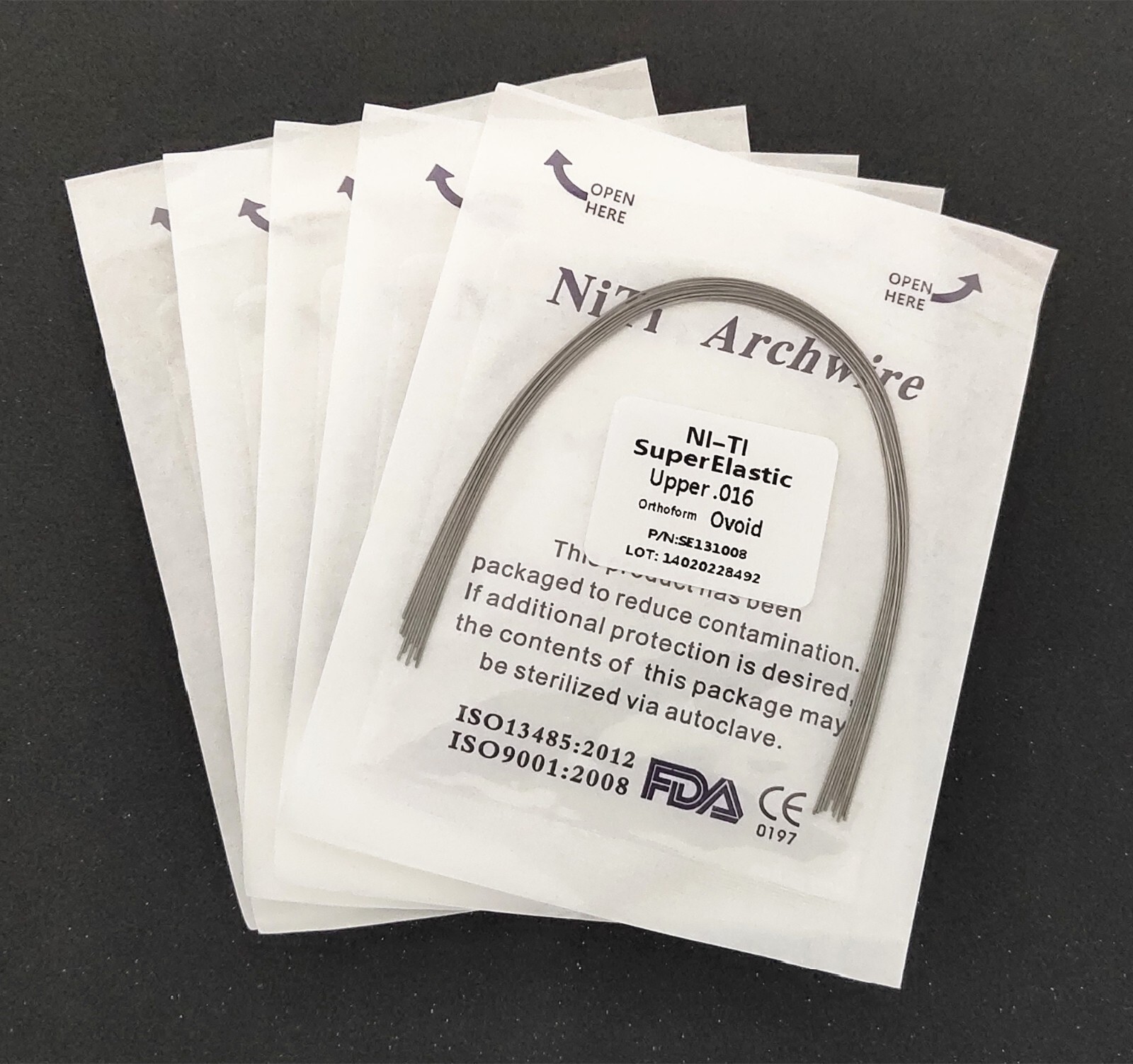 Dental Orthodontic Super Elastic Wire Niti Round Arch Wires Ovoid Form 10pcs/bag
