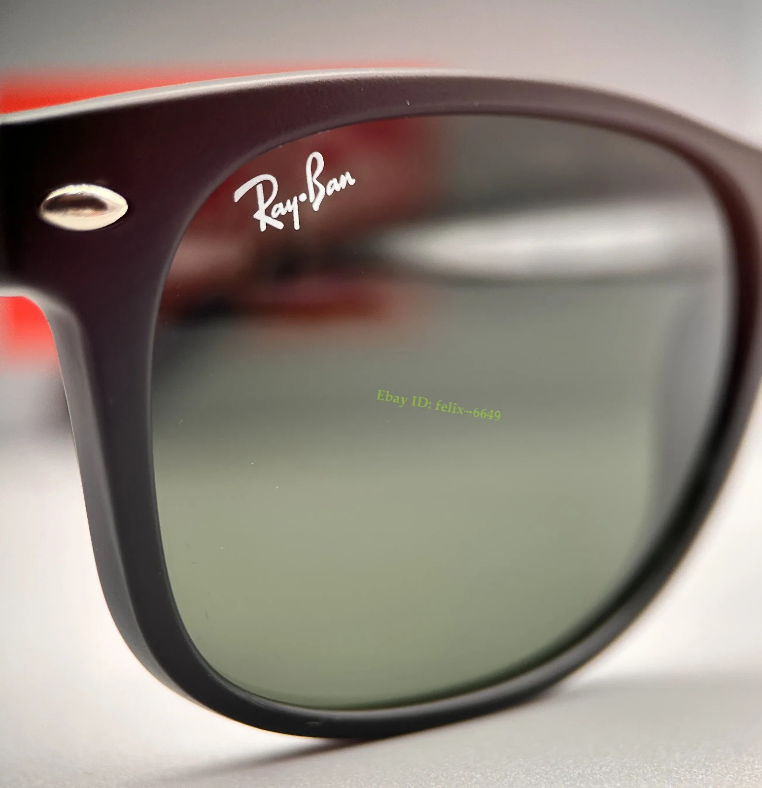 Ray-Ban RB2132 622 Matte Black Wayfarer Sunglasses G-15 Green Lens Unisex 55mm