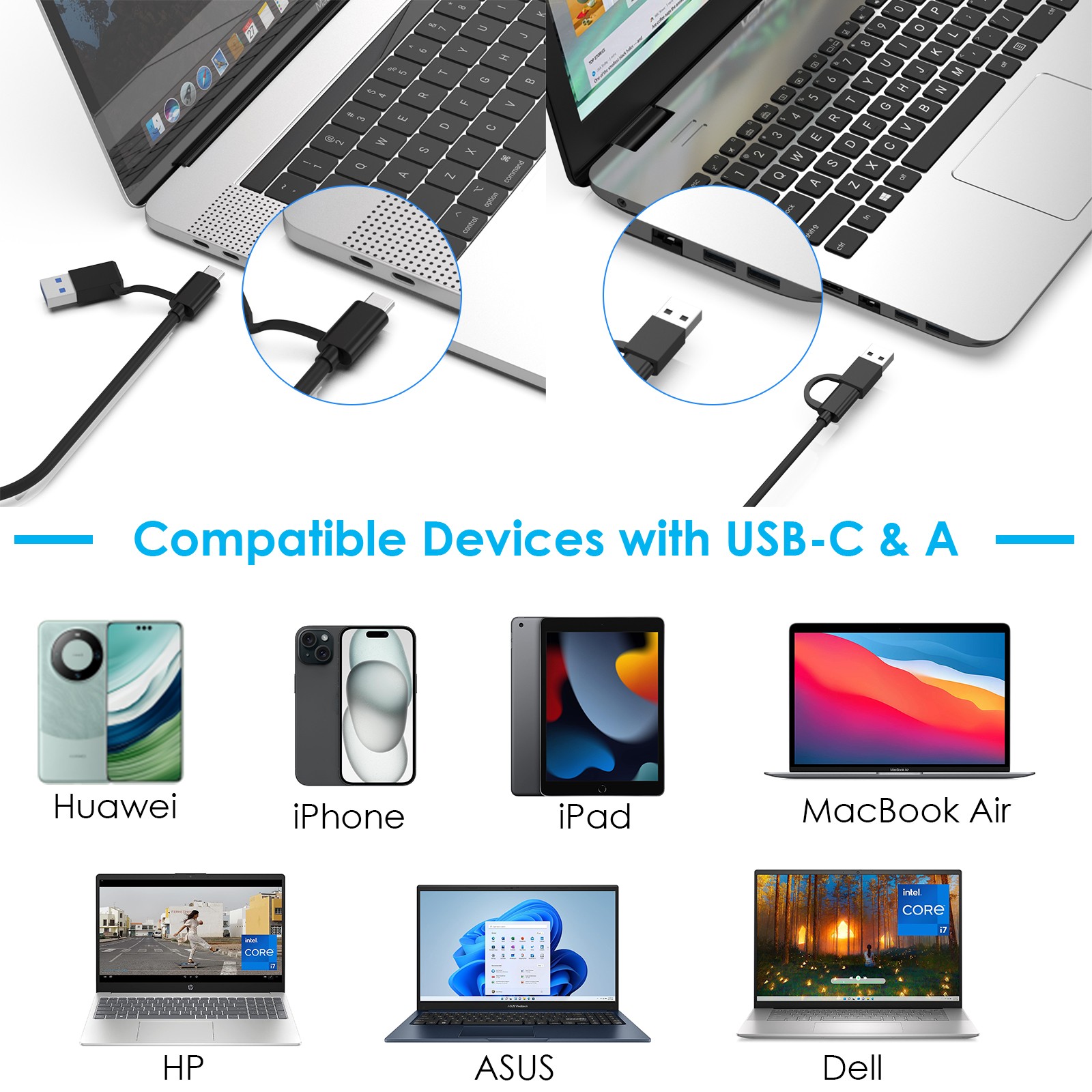 Dual-Bay Offline Clone M.2 SSD NVMe Cloner 10Gbps USB-C Hard Drives Enclosure