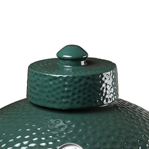 Dracarys Grill Chimney Top Vent Cap Ceramic Damper Egg Green-Ceramic