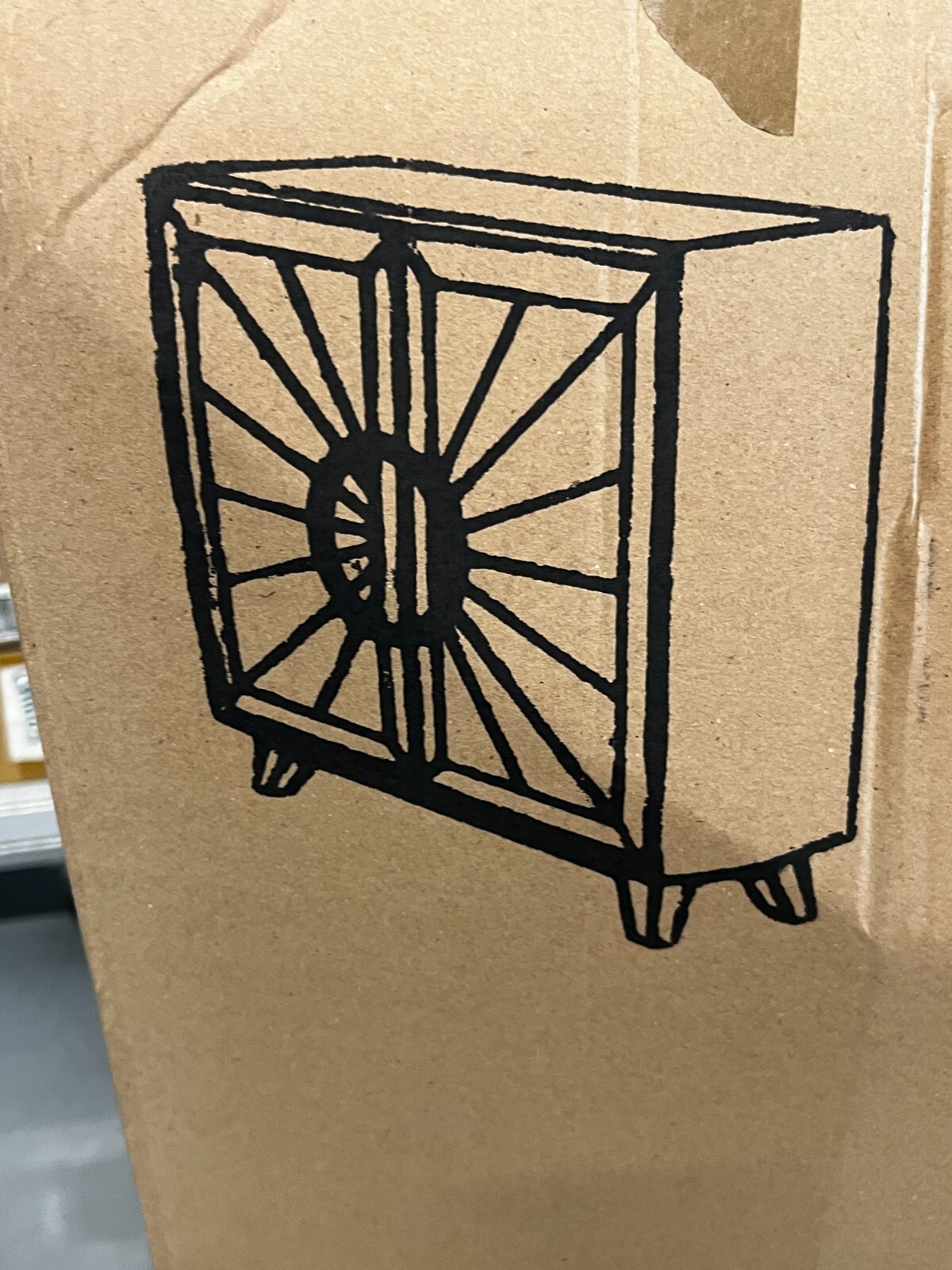 Uttermost Kohana 36" Accent Cabinet in Worn Black & Bronze 25842