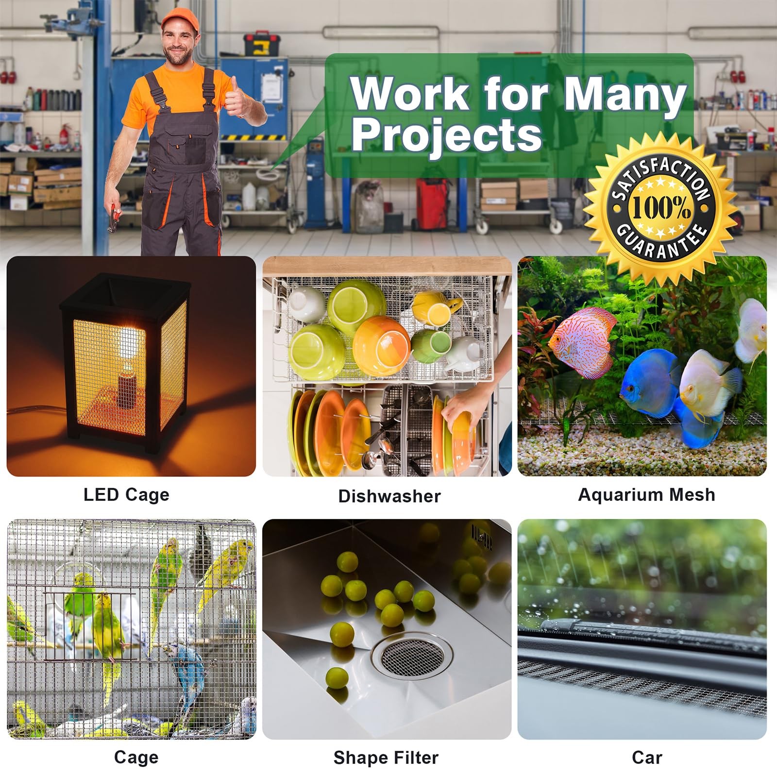 Stainless Steel Woven Wire Mesh (filter grading sheet) Metal Silk to Heavy Gauze