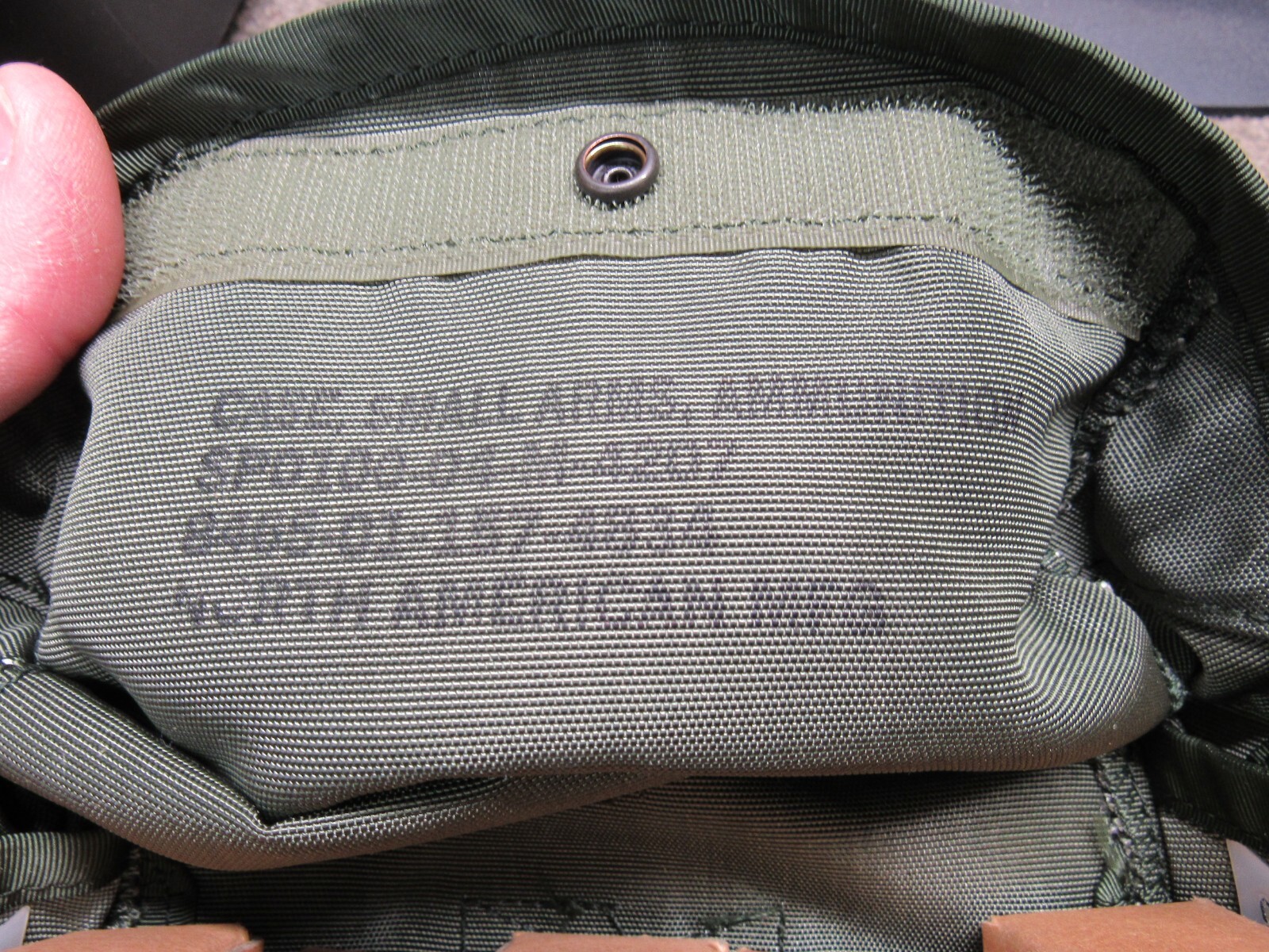 US Gunner Pouch Case w/ Alice Clips Old School OD Nylon 200 rd New Old Stock