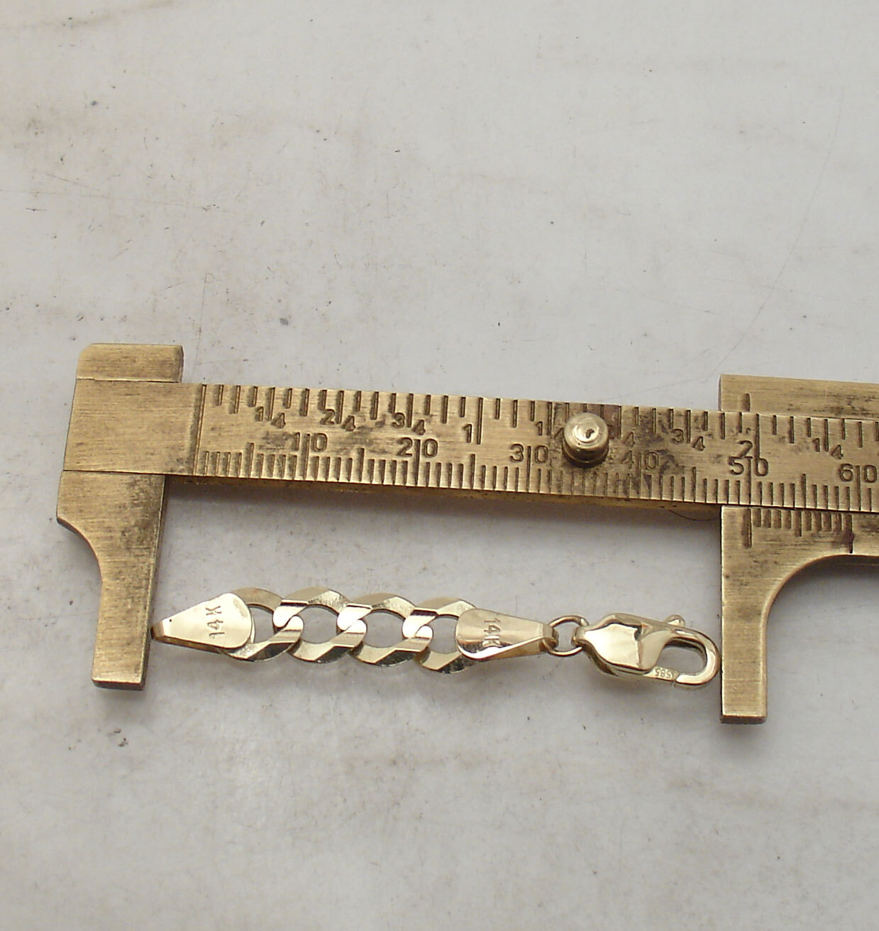 7mm Curb Cuban Link Chain Necklace Bracelet Extender REAL Solid 14K Yellow Gold