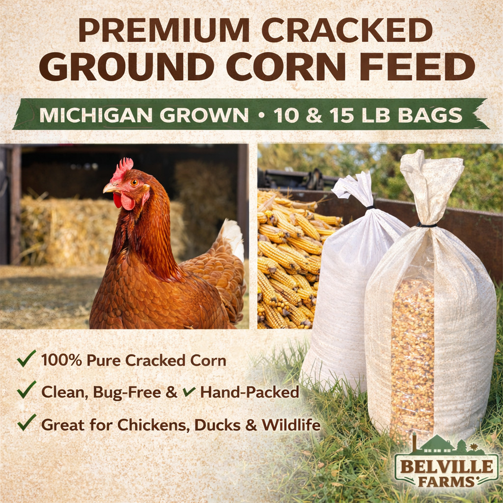 Cracked Corn Premium Chicken Scratch Duck Turkey Bird  Feed 15 lb Low Ship Cost