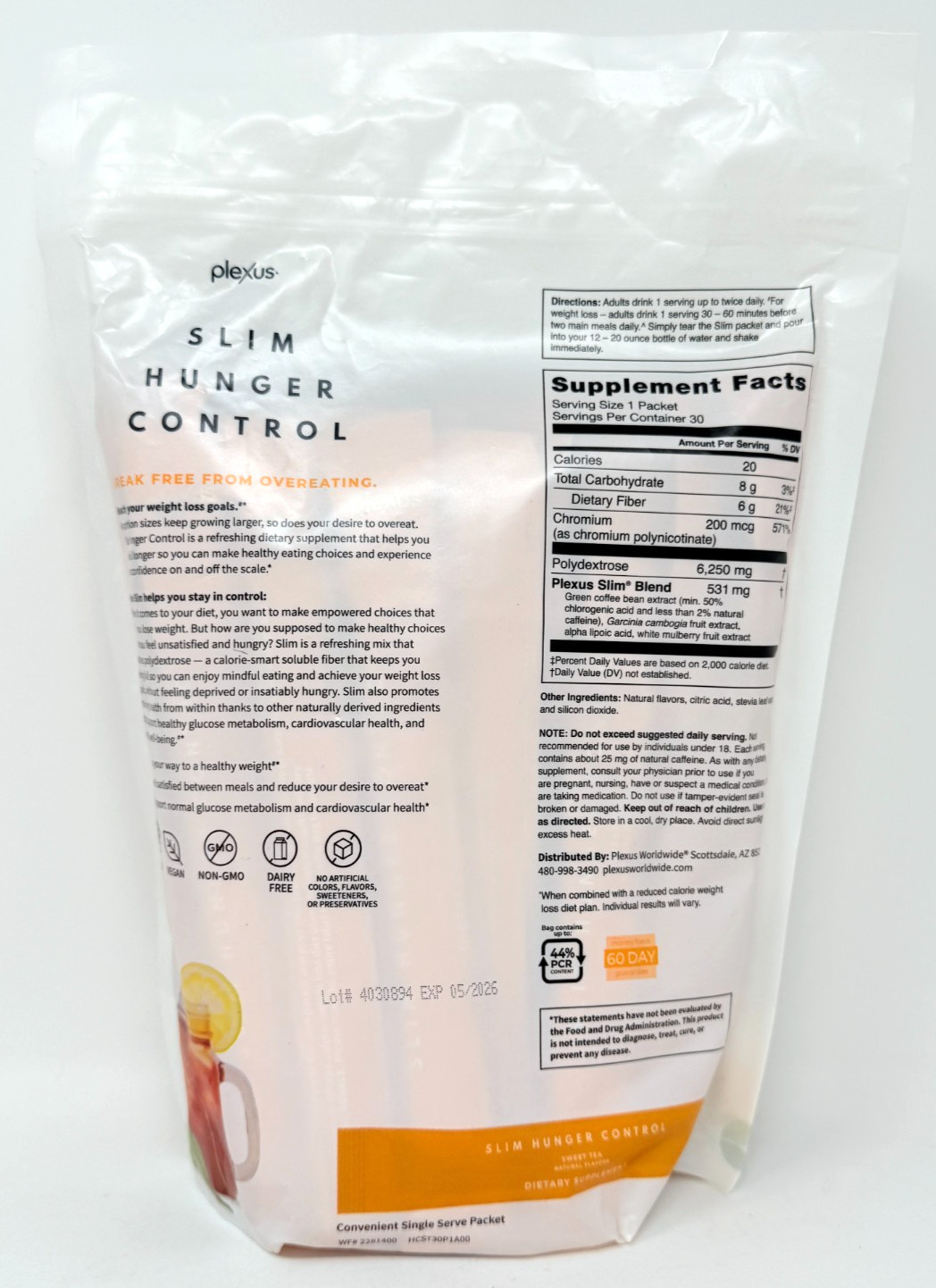 Plexus Slim Hunger Control 30 Single Serving Packets CHOOSE FLAVOR | EXP 5/2026+