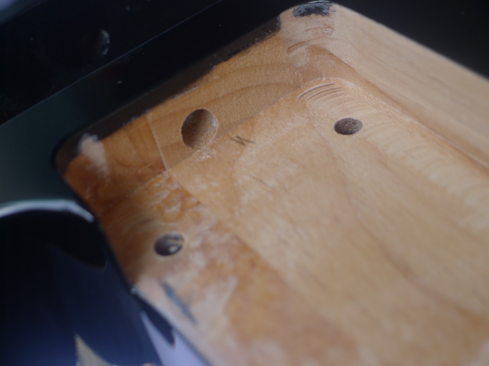 Tele Style Guitar Body 3pcs Alder Black Fit 3pcs P90 With Half Bridge ≦4.8Lbs