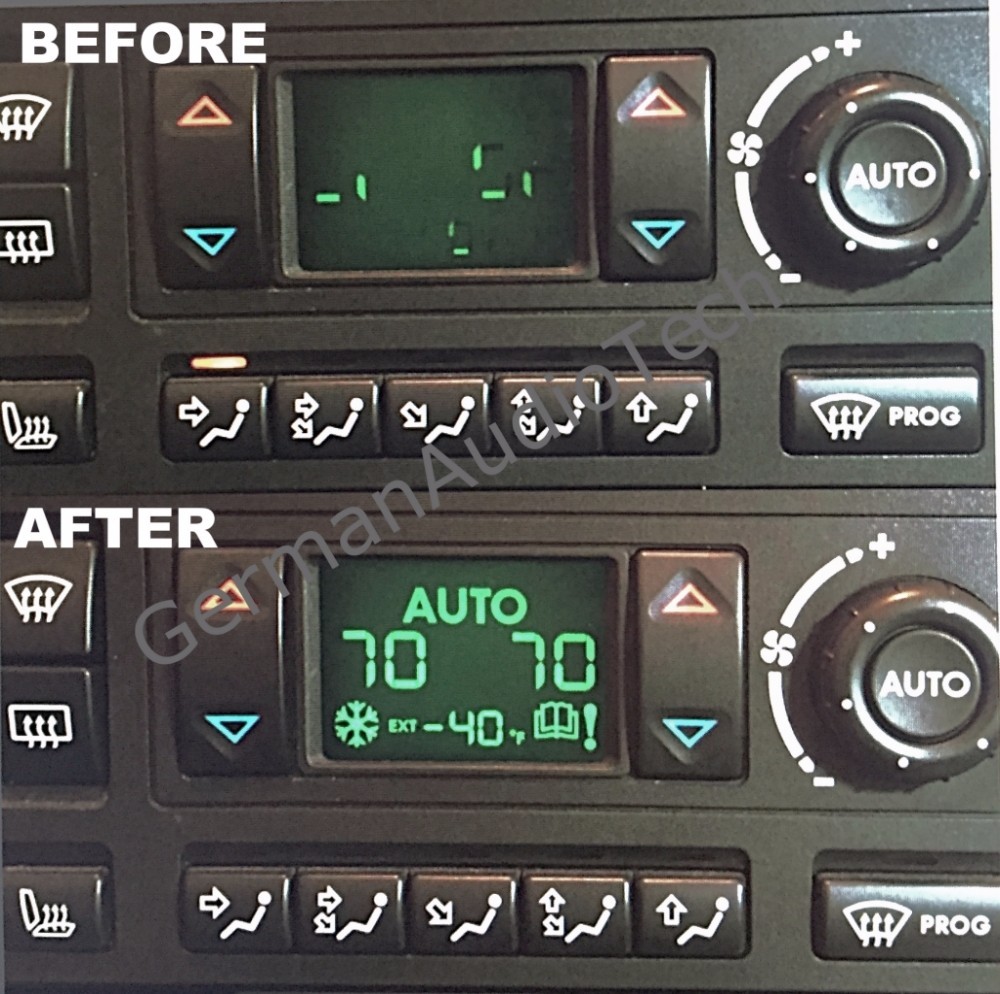 PIXEL REPAIR SERVICE 1995-2002 RANGE ROVER P38 CLIMATE CONTROL AC HEATER DISPLAY