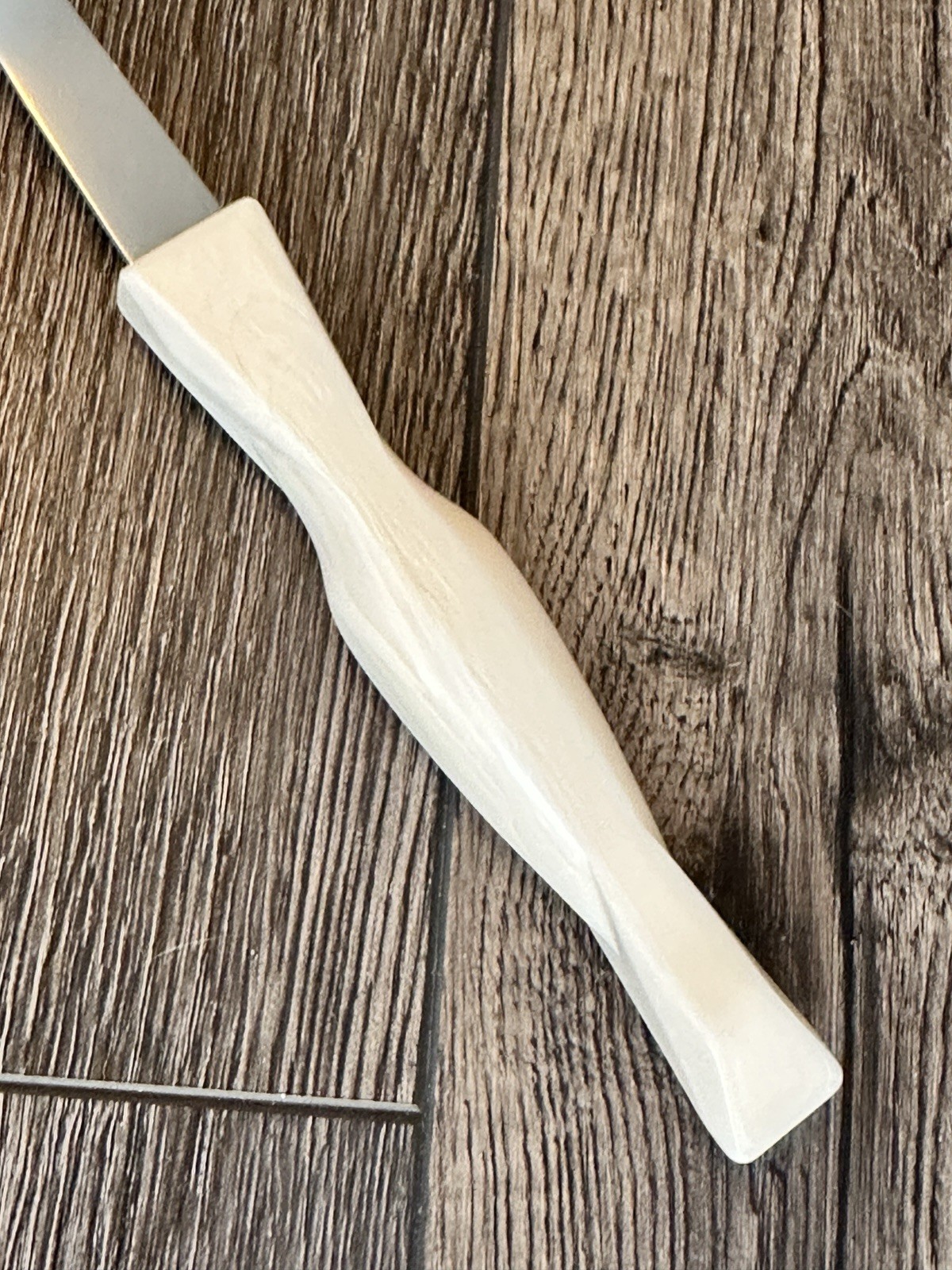 CUTCO Vintage Basting Serving & Slotted Spoon Pearl White Handle 17 KJ