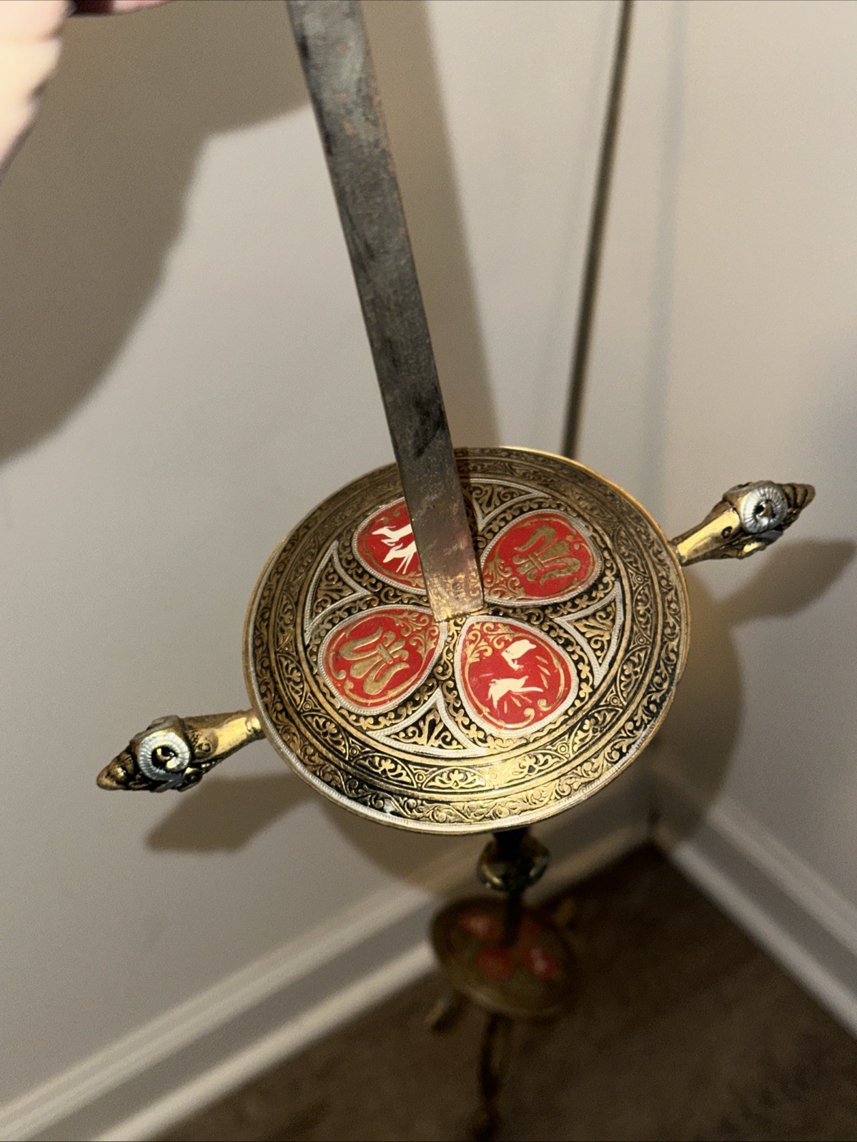 Antique Set of 2 Fencing Foil Swords Made in Spain - One Has Bent Base