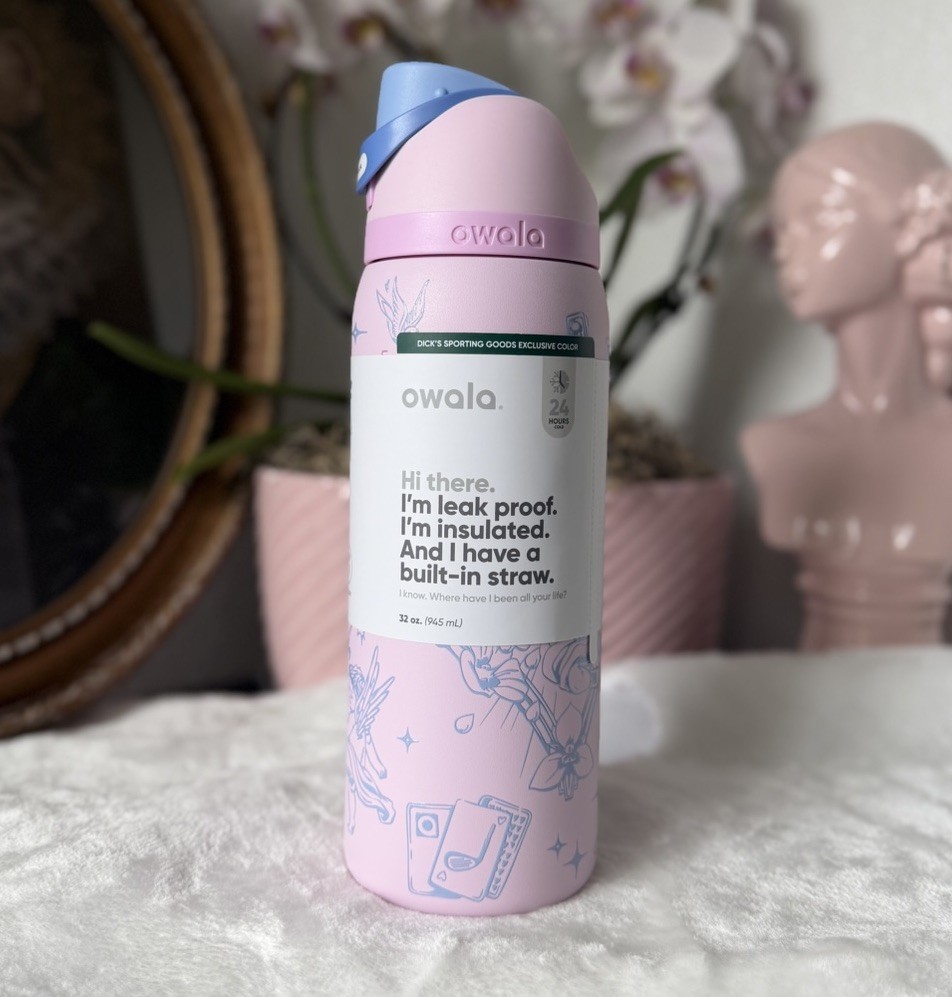 Owala SHOT TO THE HEART Pink Angel Cherub Valentines GirlyFreesip 32OZ NWT