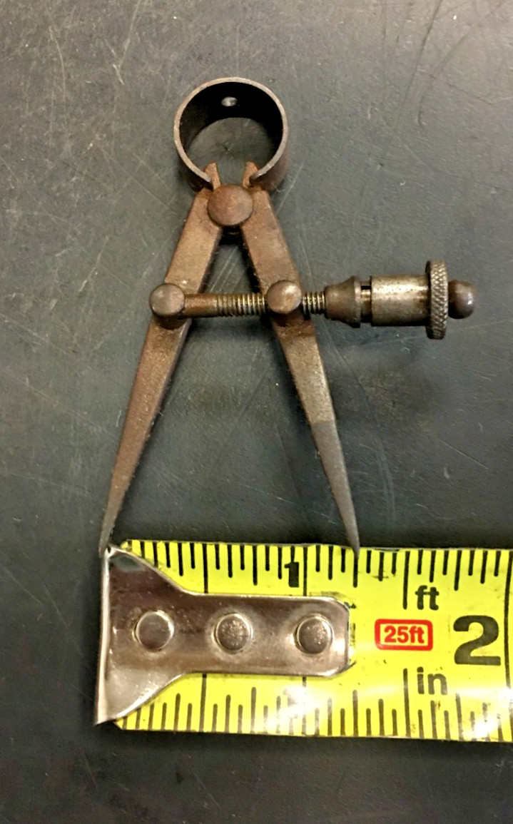 Antique Drafting Compass Tool Mathematical Instrument 1-3/4” WIDHT, VINTAGE