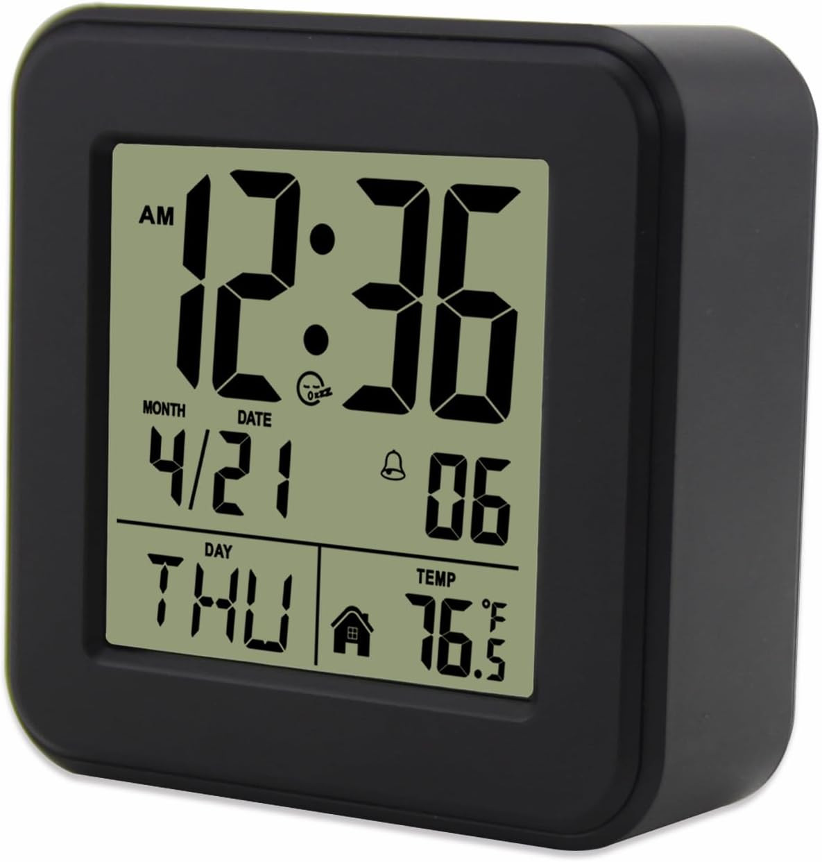 Small Digital Alarm Clock Battery Operated with Backlight for Bedroom Kids Room