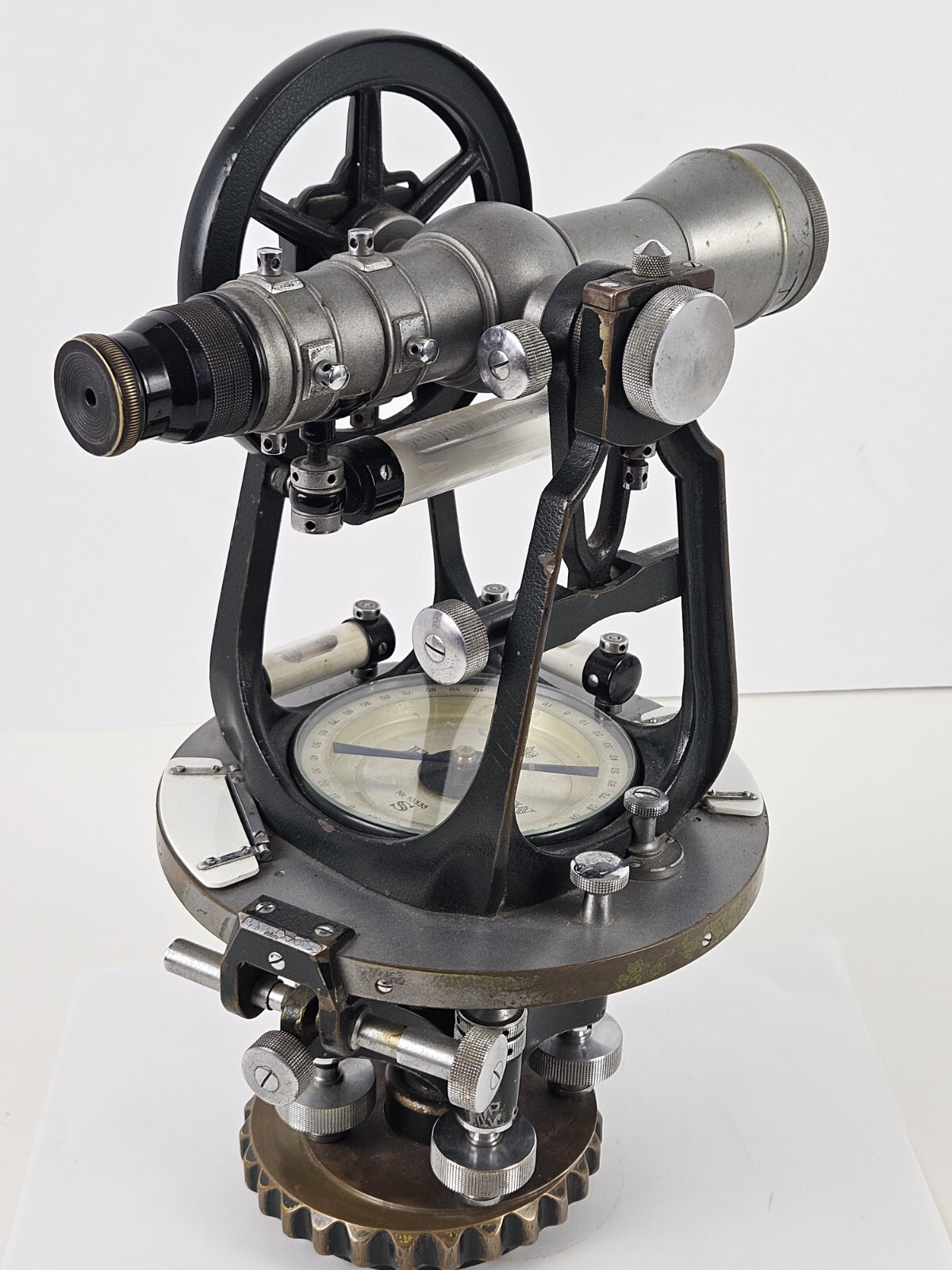 1956 LAFAYETTE No. 10333 Brass Surveyors Transit with Compass and 10" Telescope