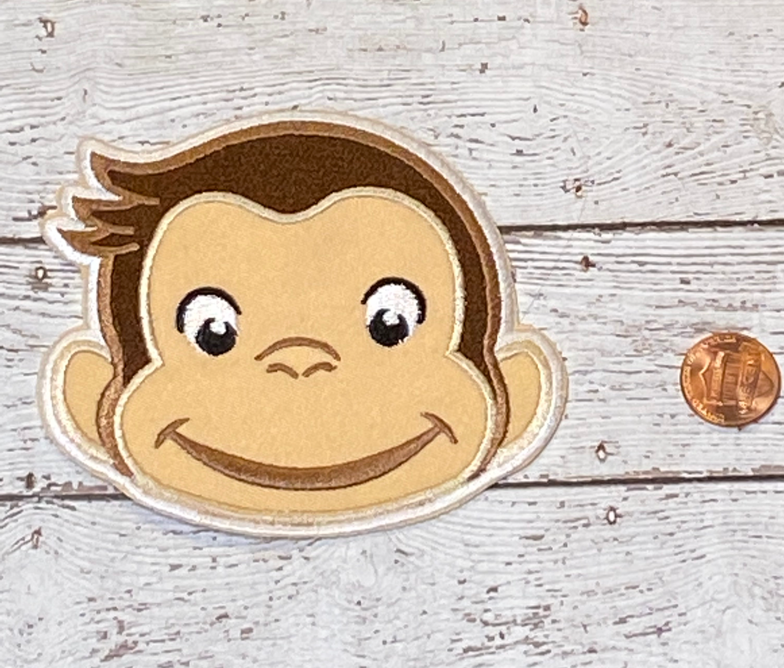 Curious George Embroidered Iron on / Sew On Patch, Applique 3.5' H by 4"