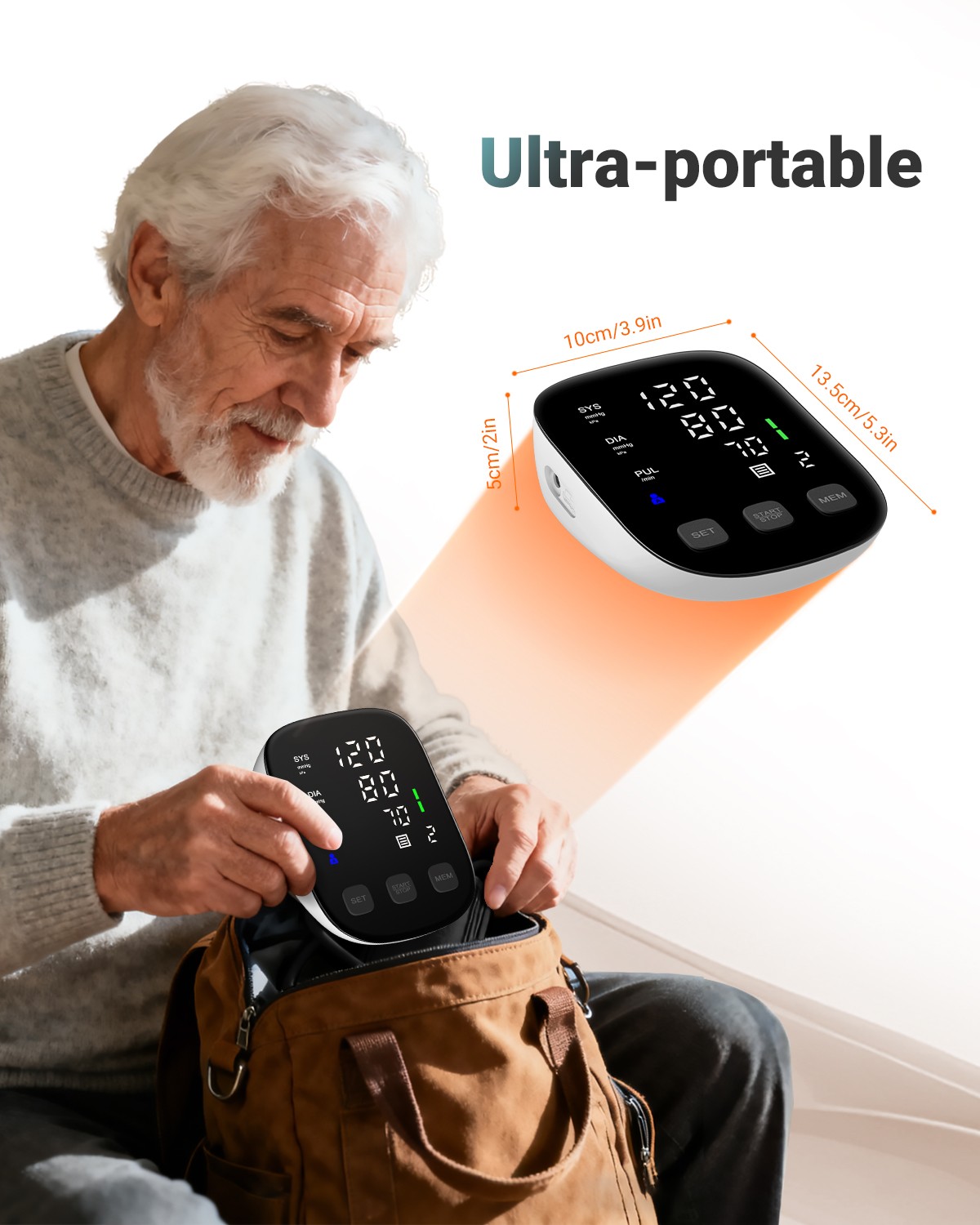 Automatic Blood Pressure Monitor Upper Arm Electronic BP Machine with Pulse Rate