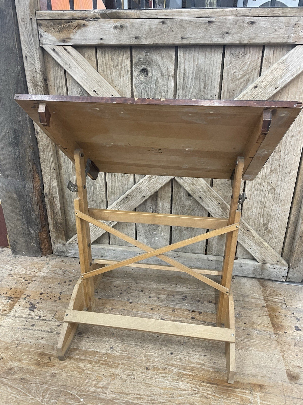 Vintage ANCO-BILT DRAFTING TABLE maple Adjustable tilt and height