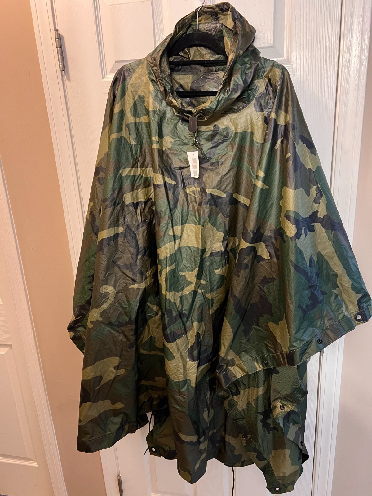 Camoflauge Poncho Wet Weather Rain Gear Military