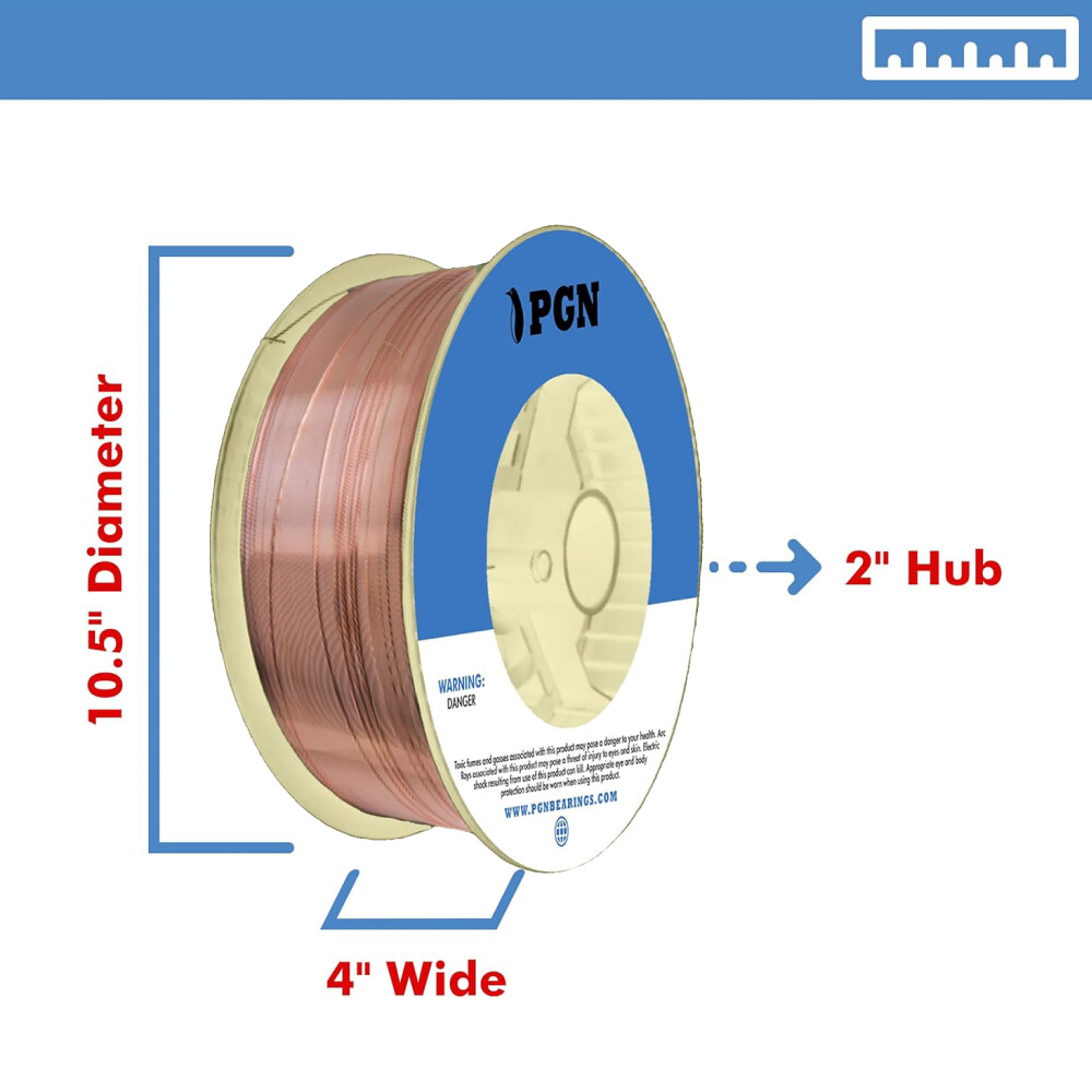 ER70S-6 .035" - 44-Lb - Mild Steel MIG Welding Wire - Shatterproof ABS Spool