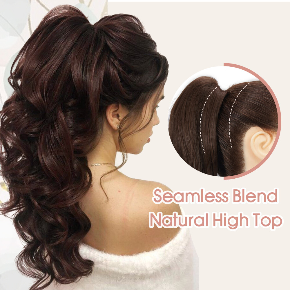 Claw Clip Wavy Ponytail Extensions As Human Pony Tail Long Hair Hairpiece Real