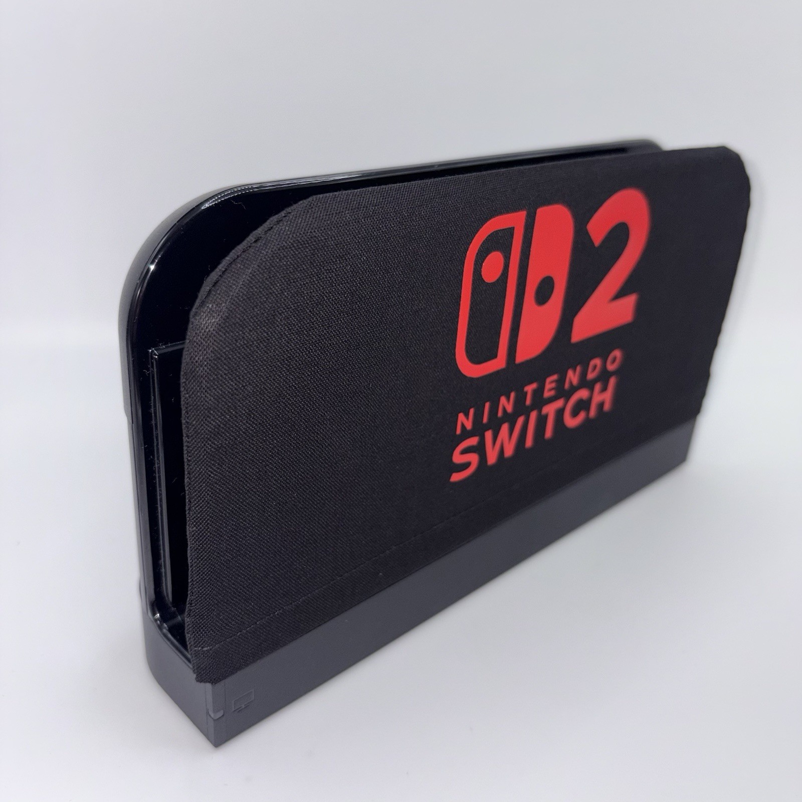 Nintendo Switch 2 Dock Cover Screen Protector Decor Sleeve Dock Sock Plain Black