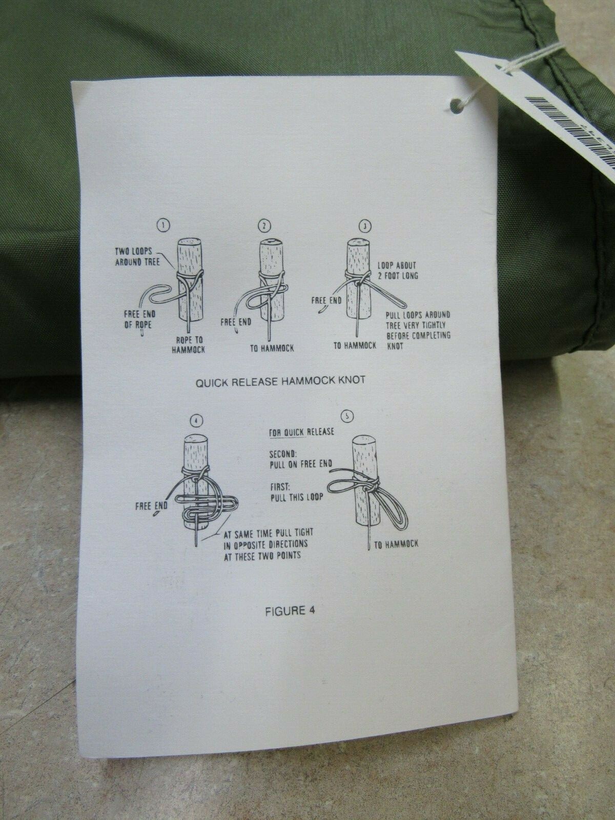 US M1966 Jungle Hammock Without Canopy Nylon 1995 Dated Vietnam Type NOS