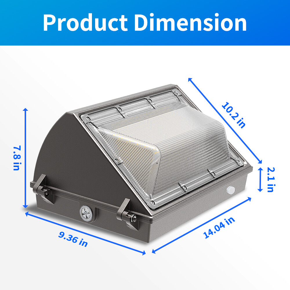 2Pack 150W Led Wall Pack Light Dusk to Dawn Commercial Outdoor Security Lighting