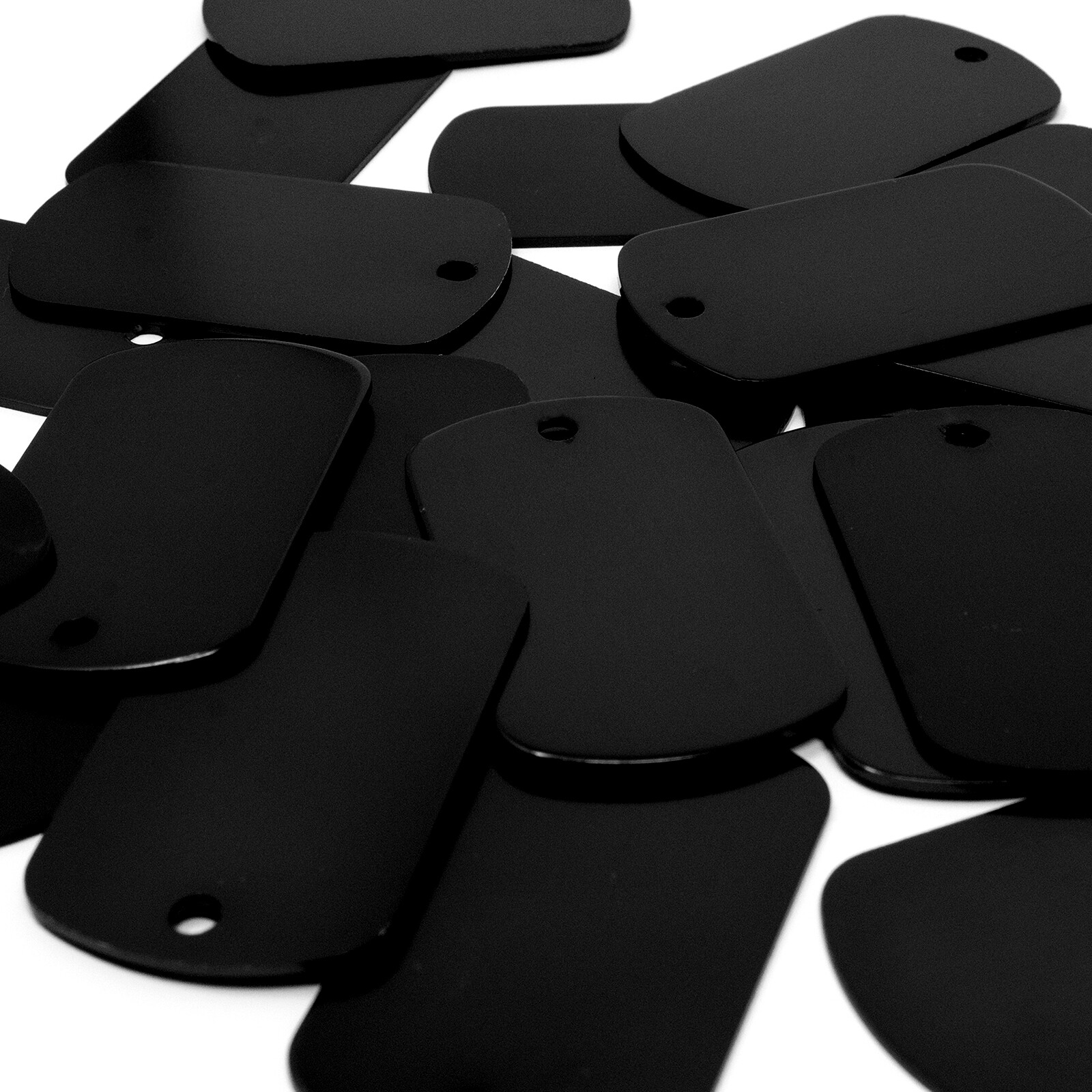 Bulk Anodized Aluminium Metal Military GI Dog Tags for Laser Engraving/Crafting