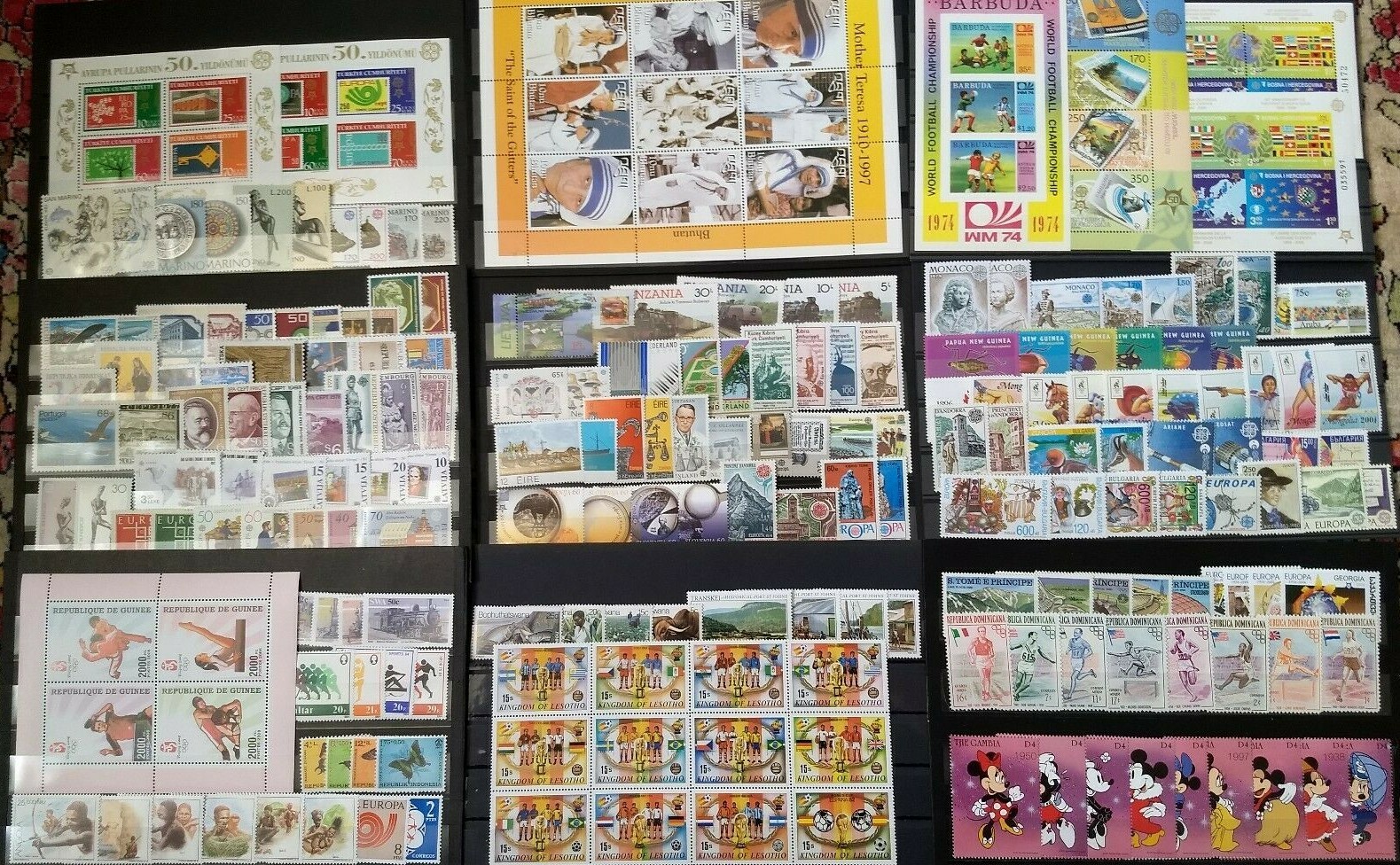 Worldwide Stamp Assortment Used & Mint - 500 Different 70 Countries in Full Sets