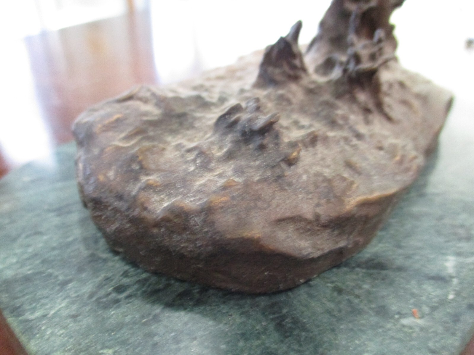 Frederic Remington solid bronze sculpture cowboy horse marble base western art