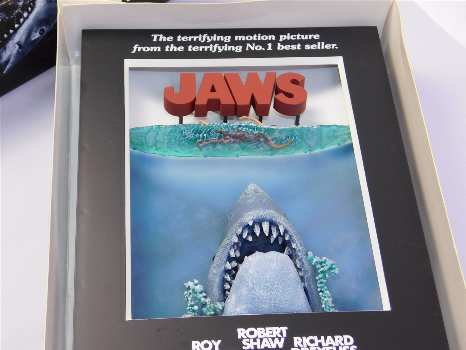 JAWS 1975 Movie 3D Poster Art Statue Steven Spielberg McFarlane Toys RARE