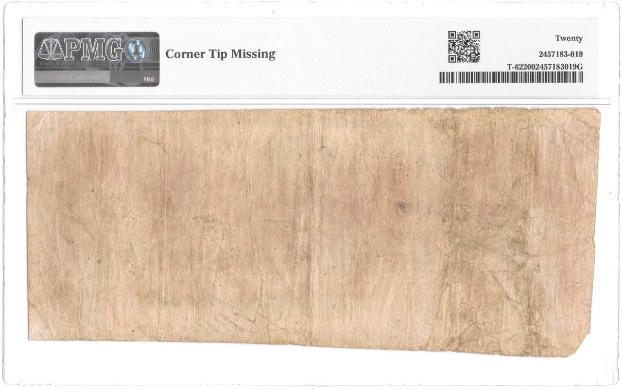 T-62 1863 $1 Confederate States Note Civil War Money PF-1 PMG VF 20 Big Margins