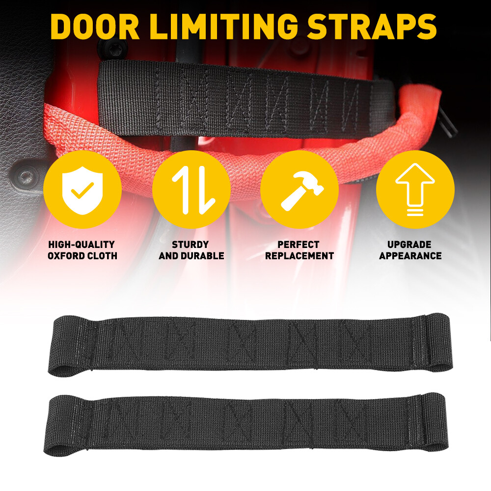 2 x Adjustable Door Limiting Check Straps fit for Jeep Wrangler CJ YJ TJ JK