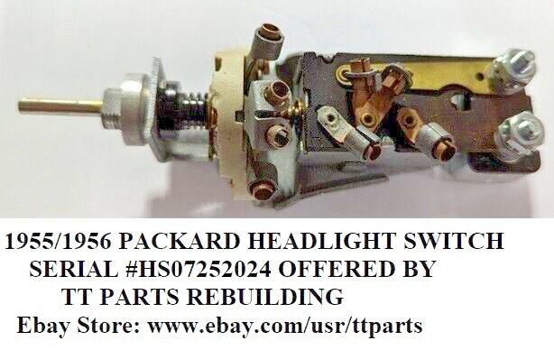 1955/1956 PACKARD HEADLIGHT SWITCH TESTED & WORKS