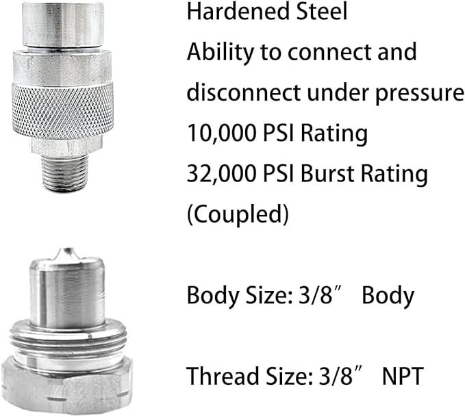 Hydraulic Hose Assembly 10000psi High Pressure Hydraulic Hose CH-604 Coupler 3/8